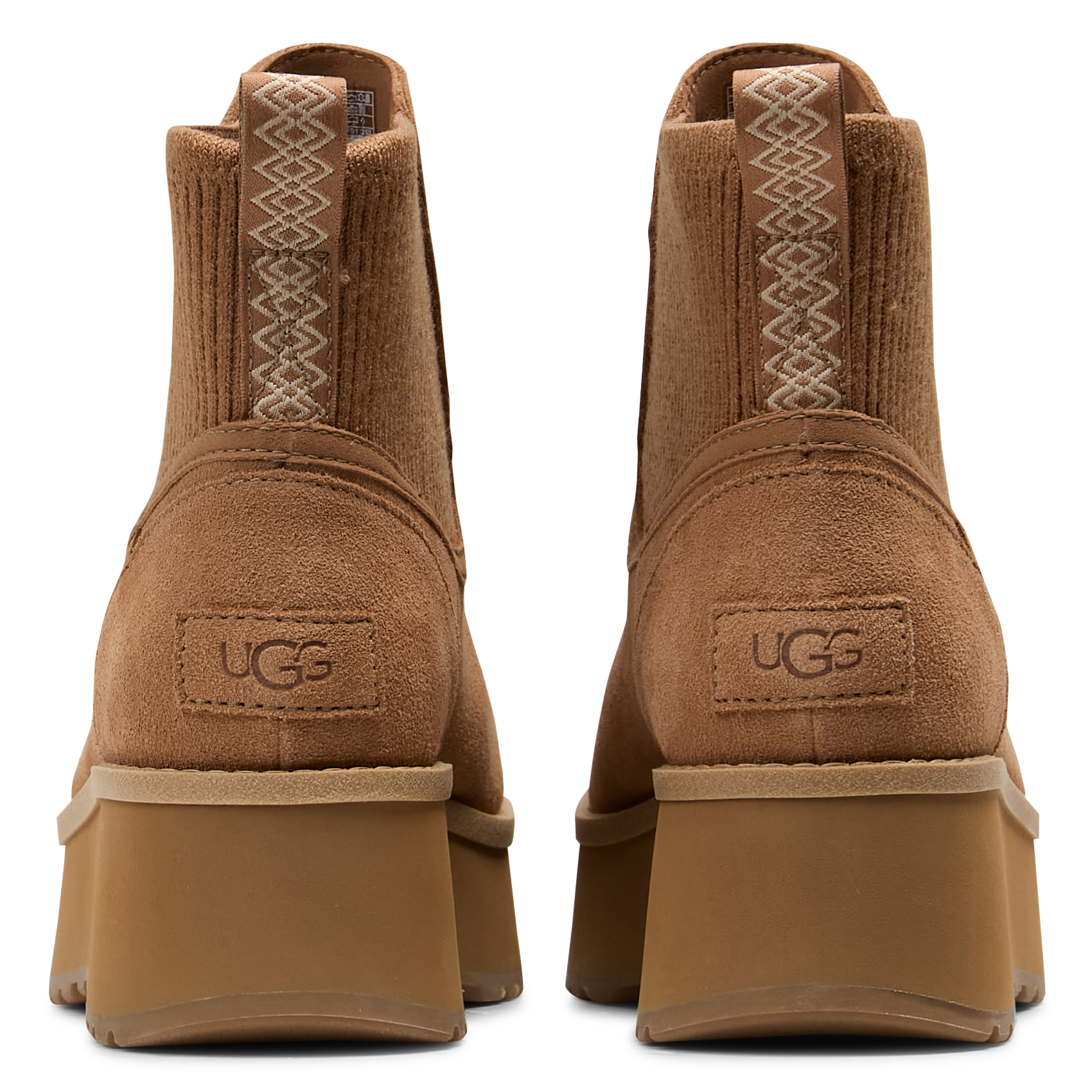 Bottines Chelsea en cuir mélangé UGG Marron