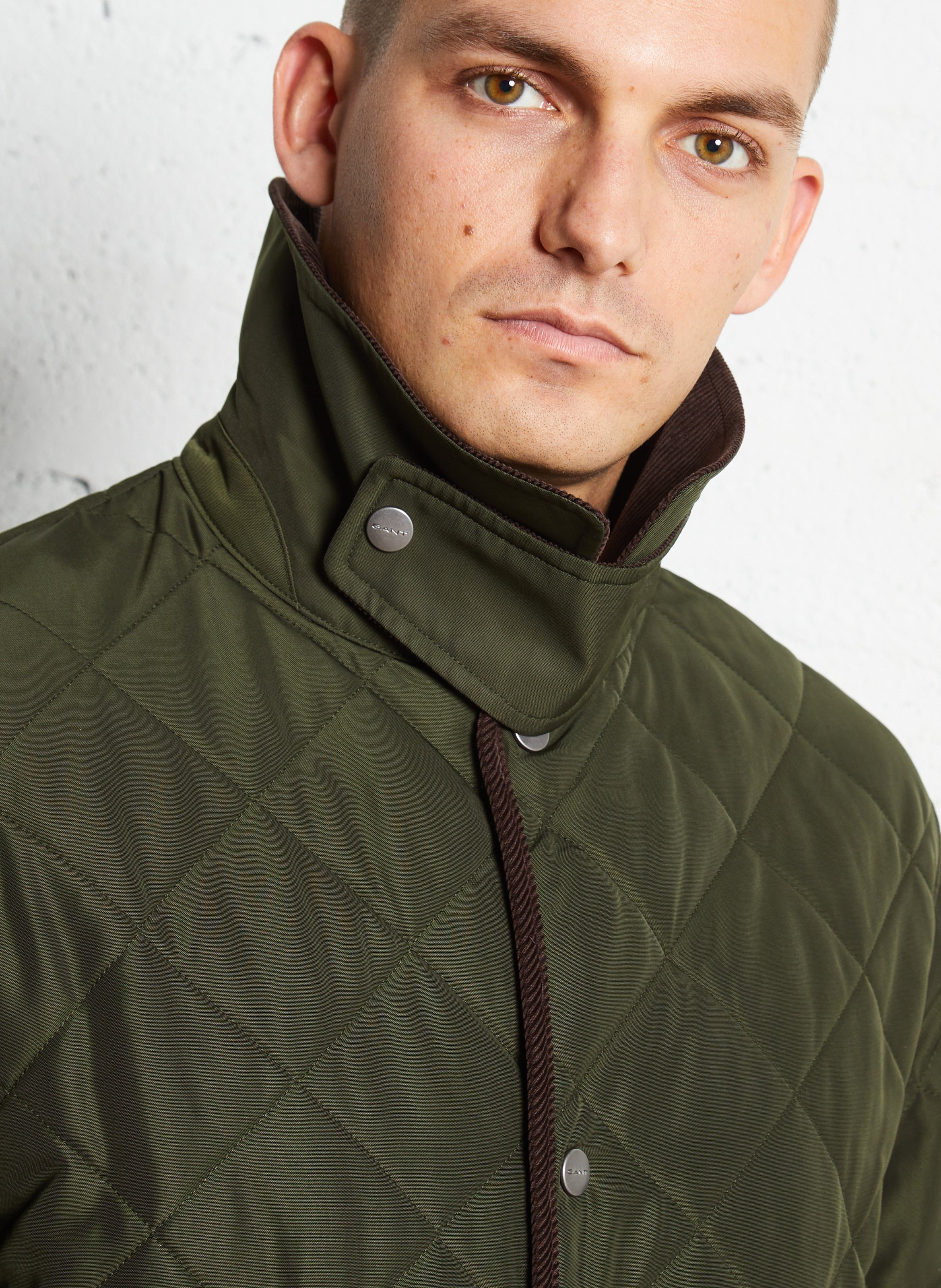 Coat with classic corduroy collar GANT Green