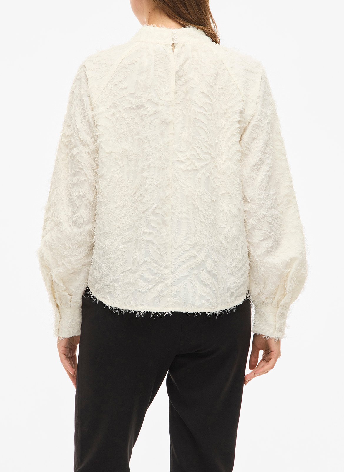 Gerade geschnittenes Top mit Stehkragen VILA Beige