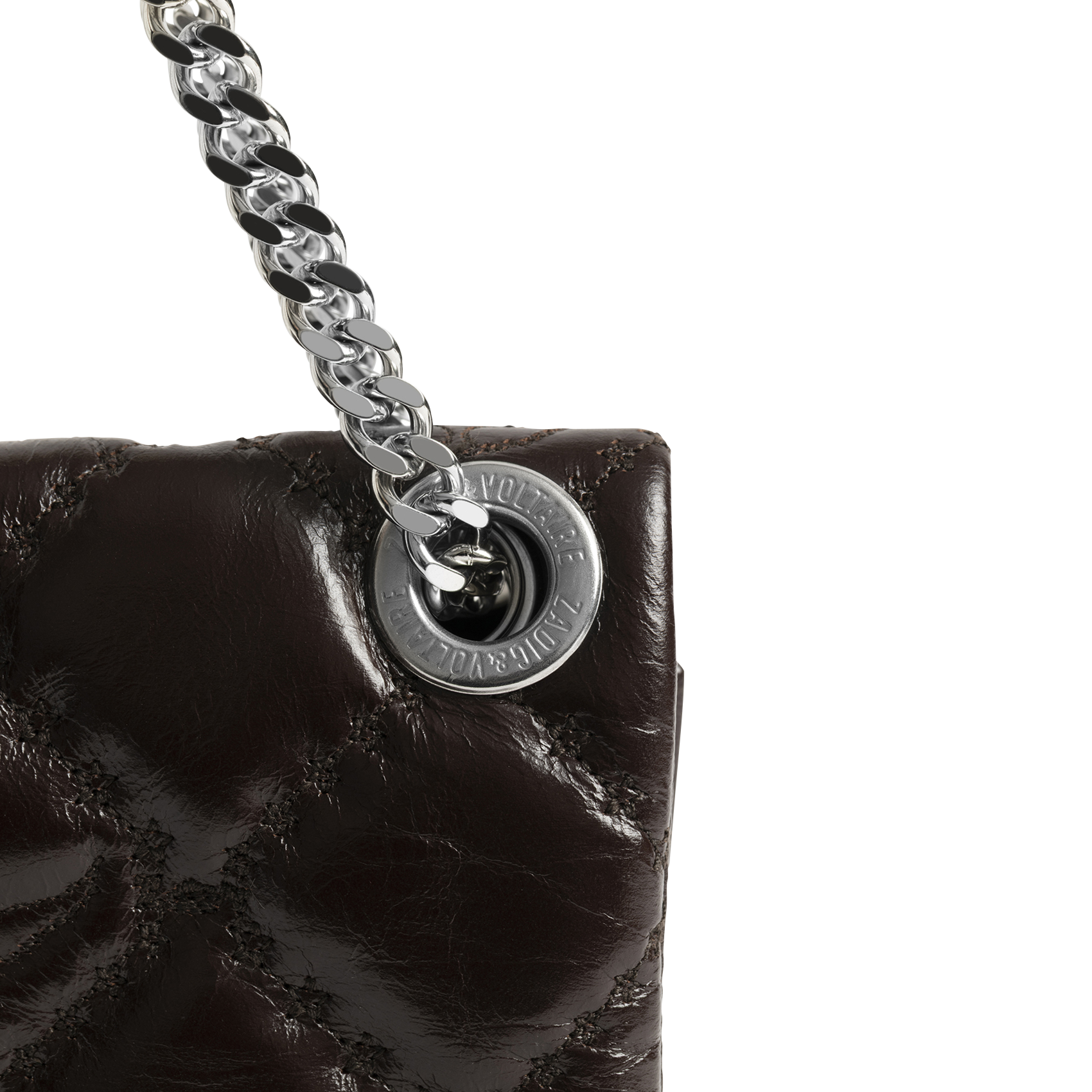 Quilted leather shoulder bag ZADIG&VOLTAIRE Brown