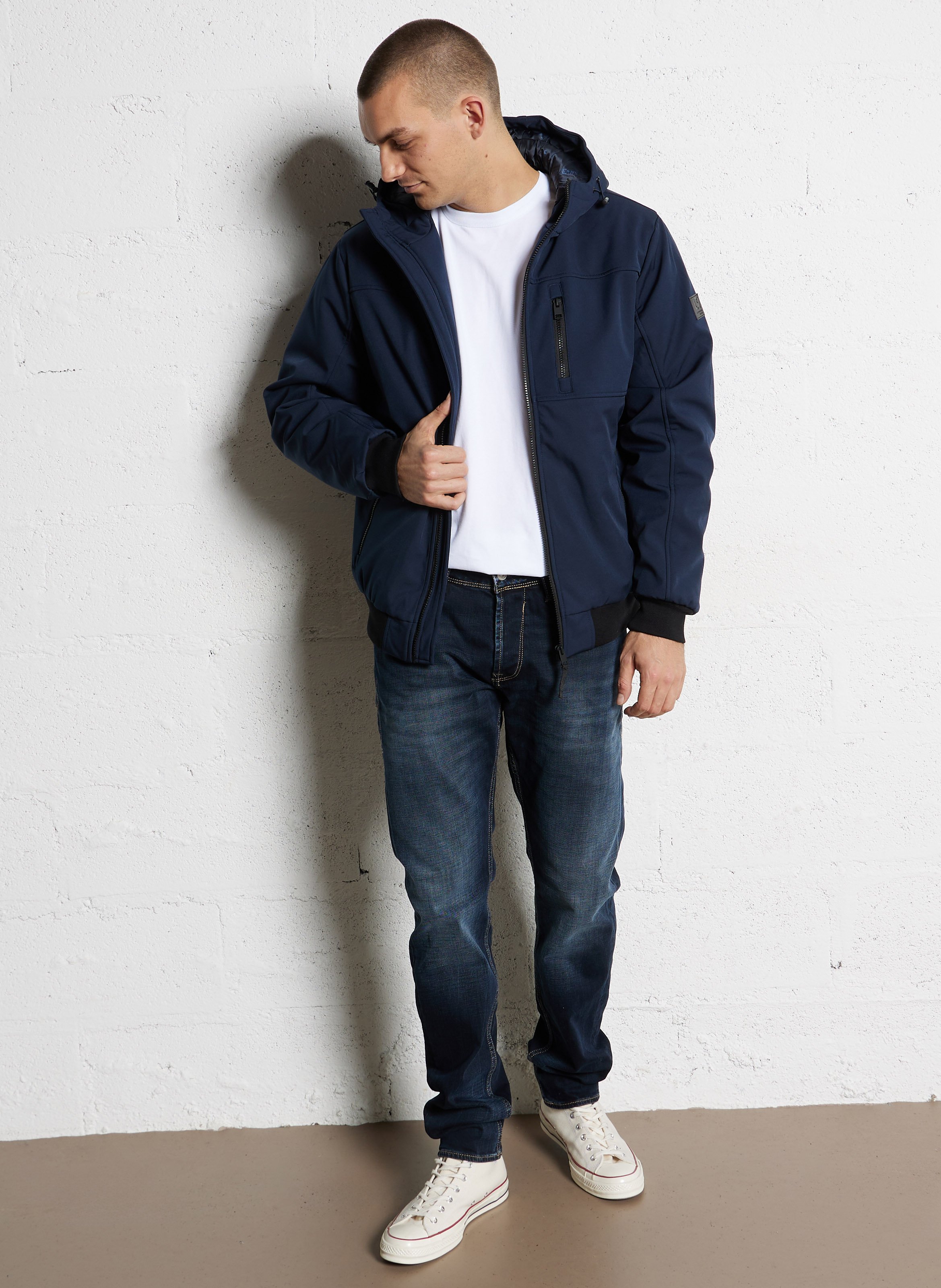 Faded straight jeans LE TEMPS DES CERISES Blue