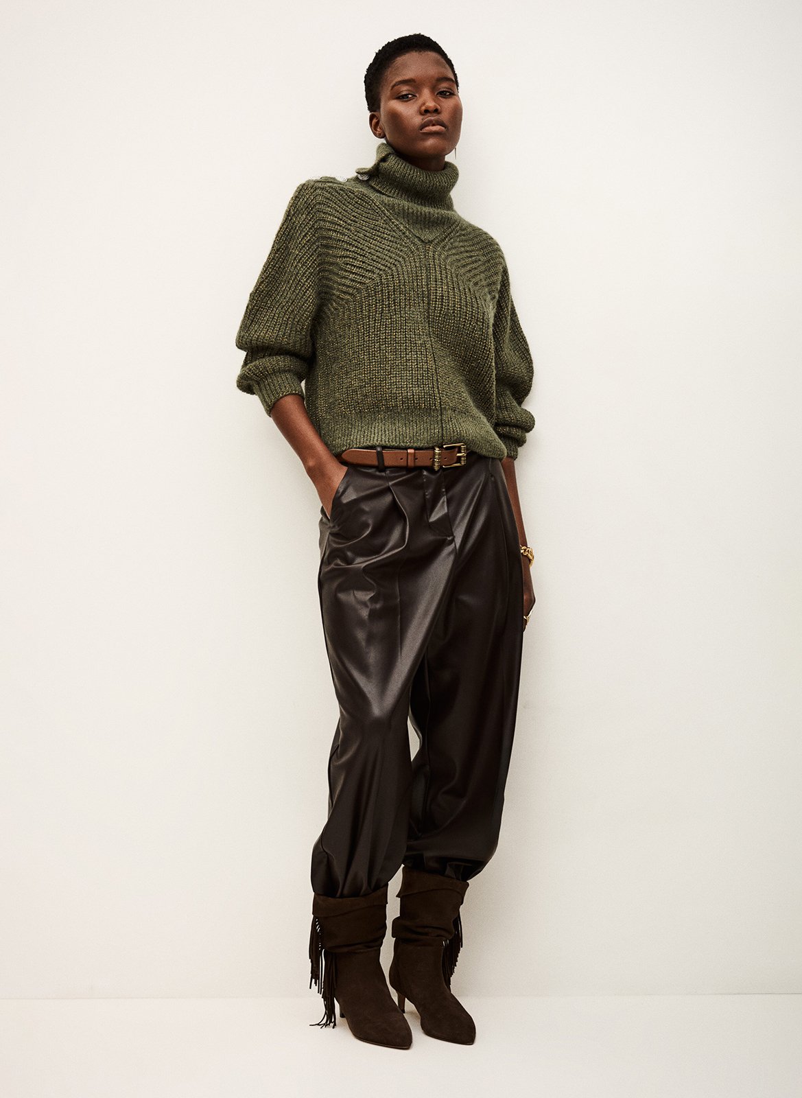 Coltrui - wolblend BA&SH Kaki