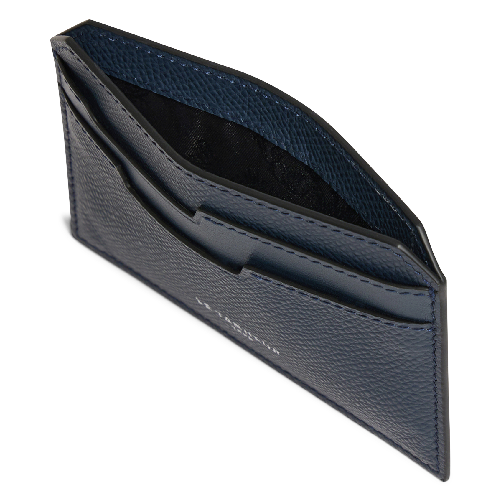 Leren pasjeshouder Blauw