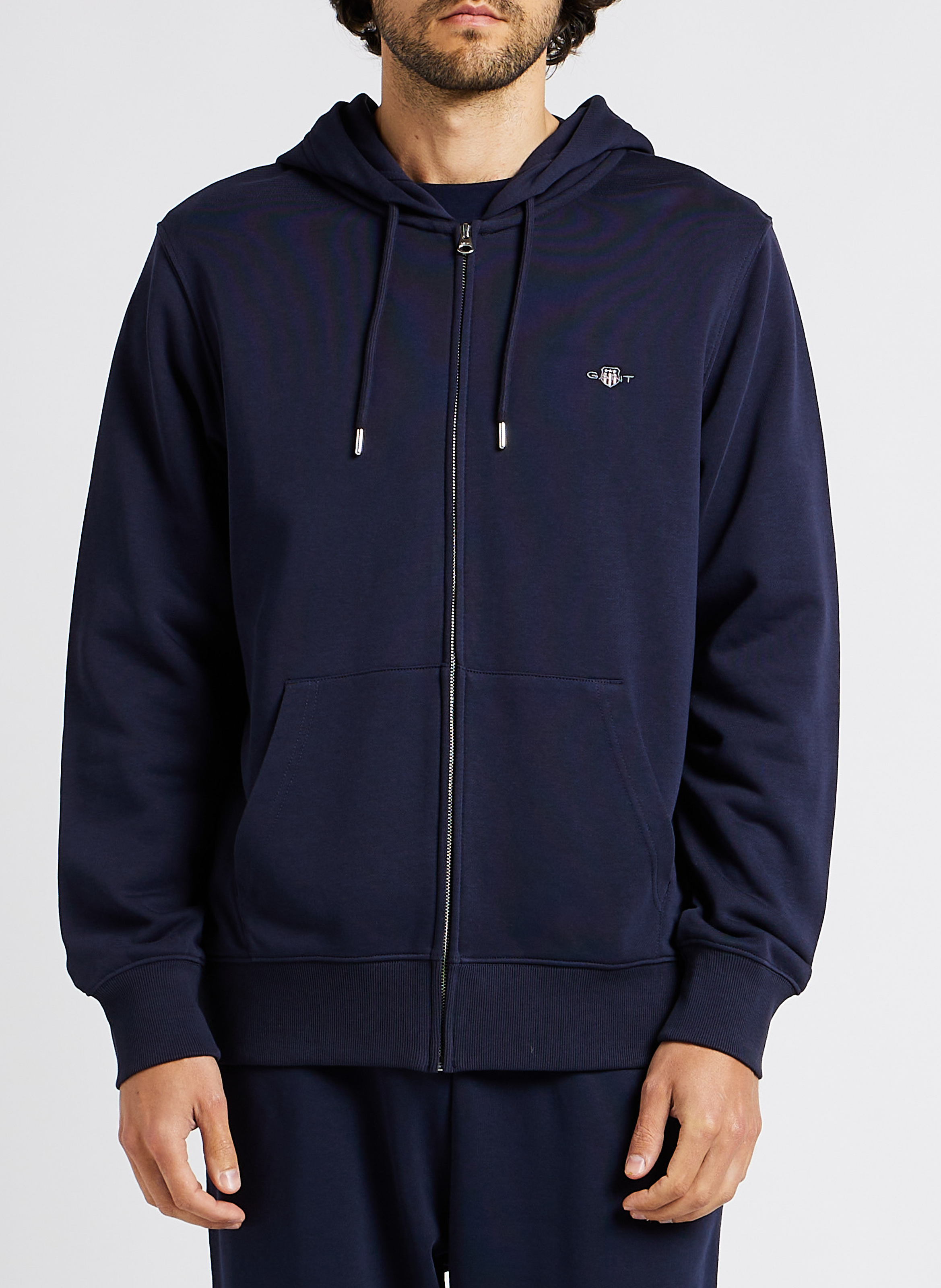 Gerade geschnittenes Sweatshirt aus Baumwoll-Mix mit Reißverschluss und Kapuze GANT