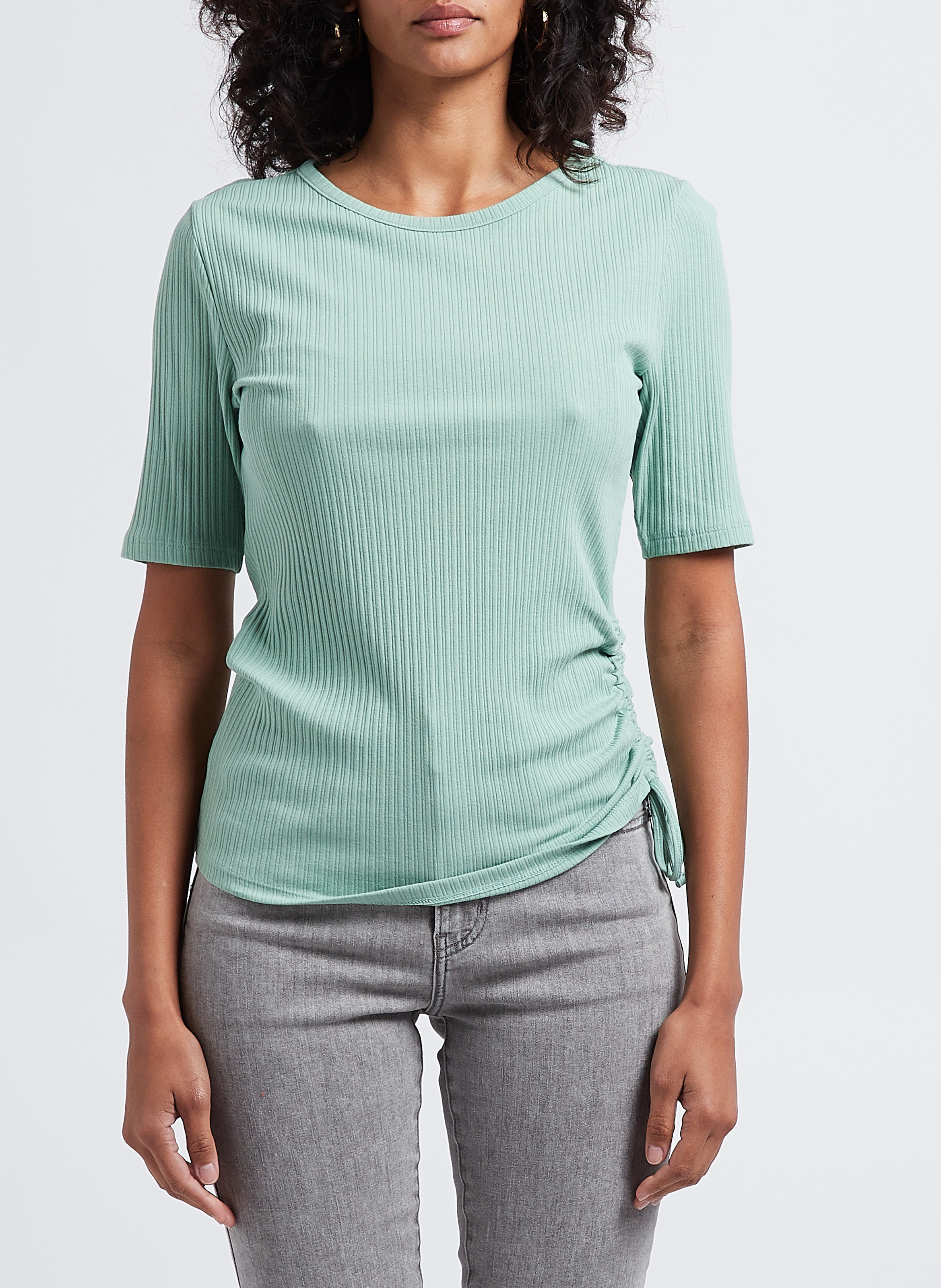Round-neck cotton-blend top LEVI'S Green