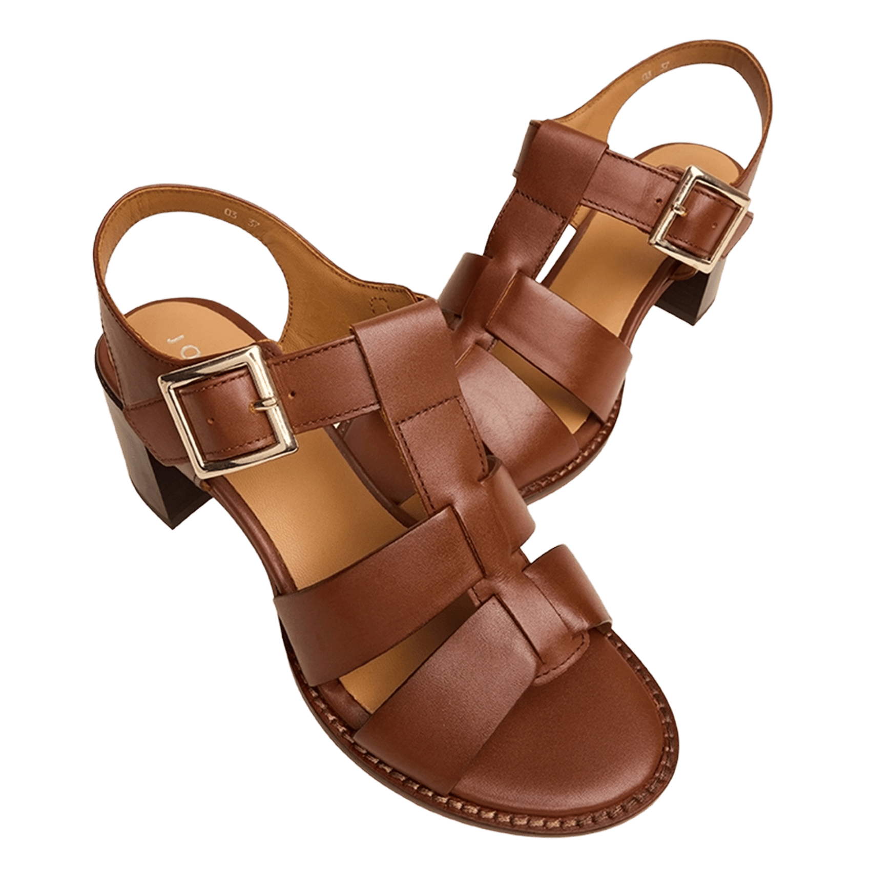 Alice - Ledersandalen mit Absatz JONAK Braun