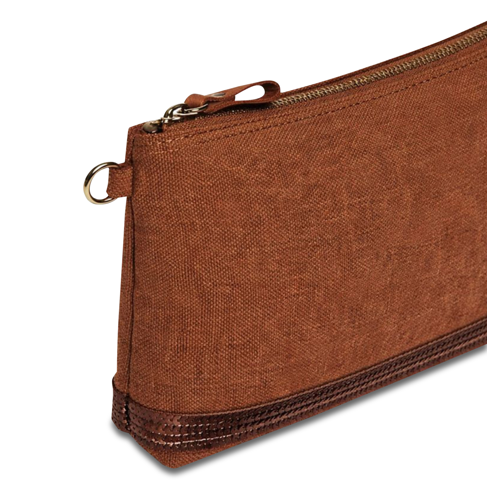 Crossbody linen clutch VANESSA BRUNO Orange