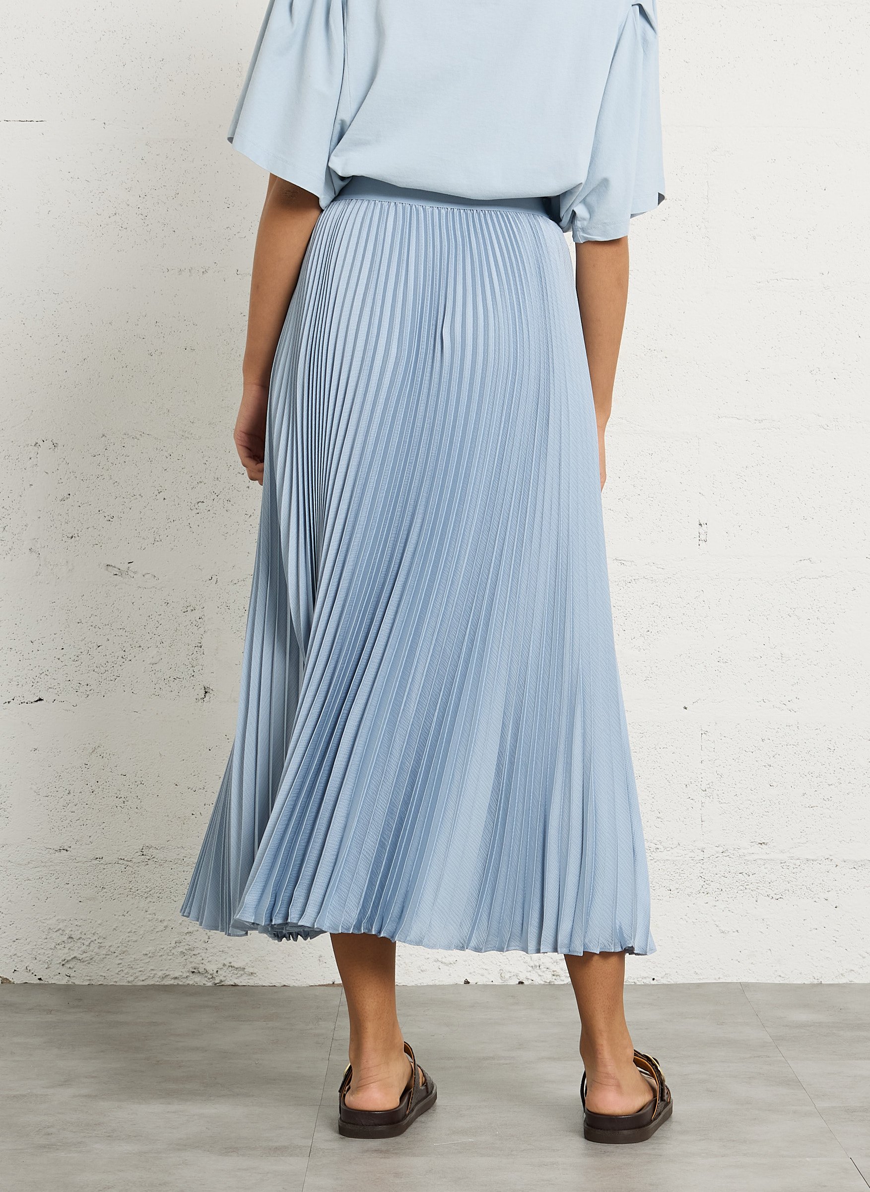 Jupe plissée évasée MAISON 123 Bleu