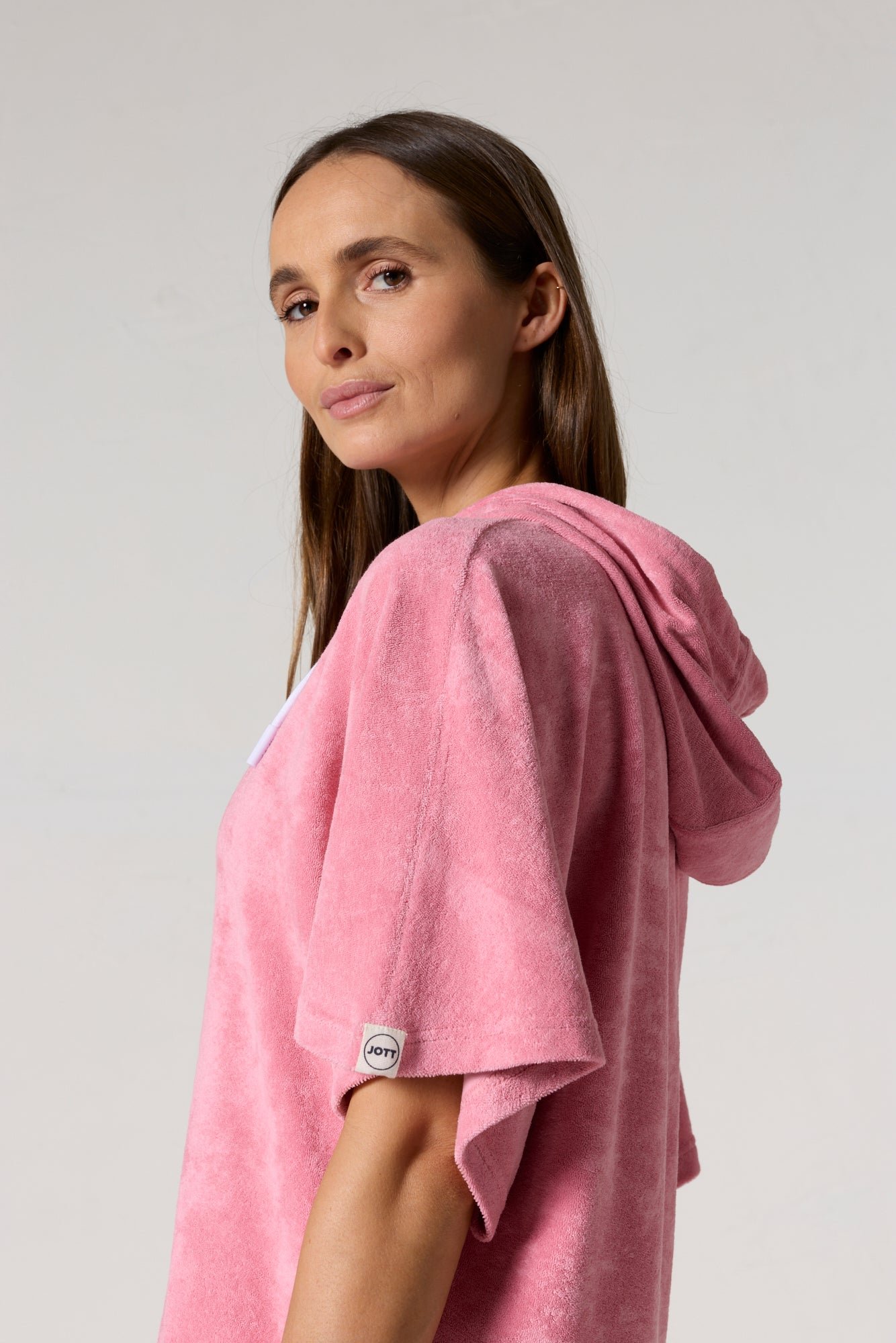 Robe éponge à capuche pearl JOTT Rose