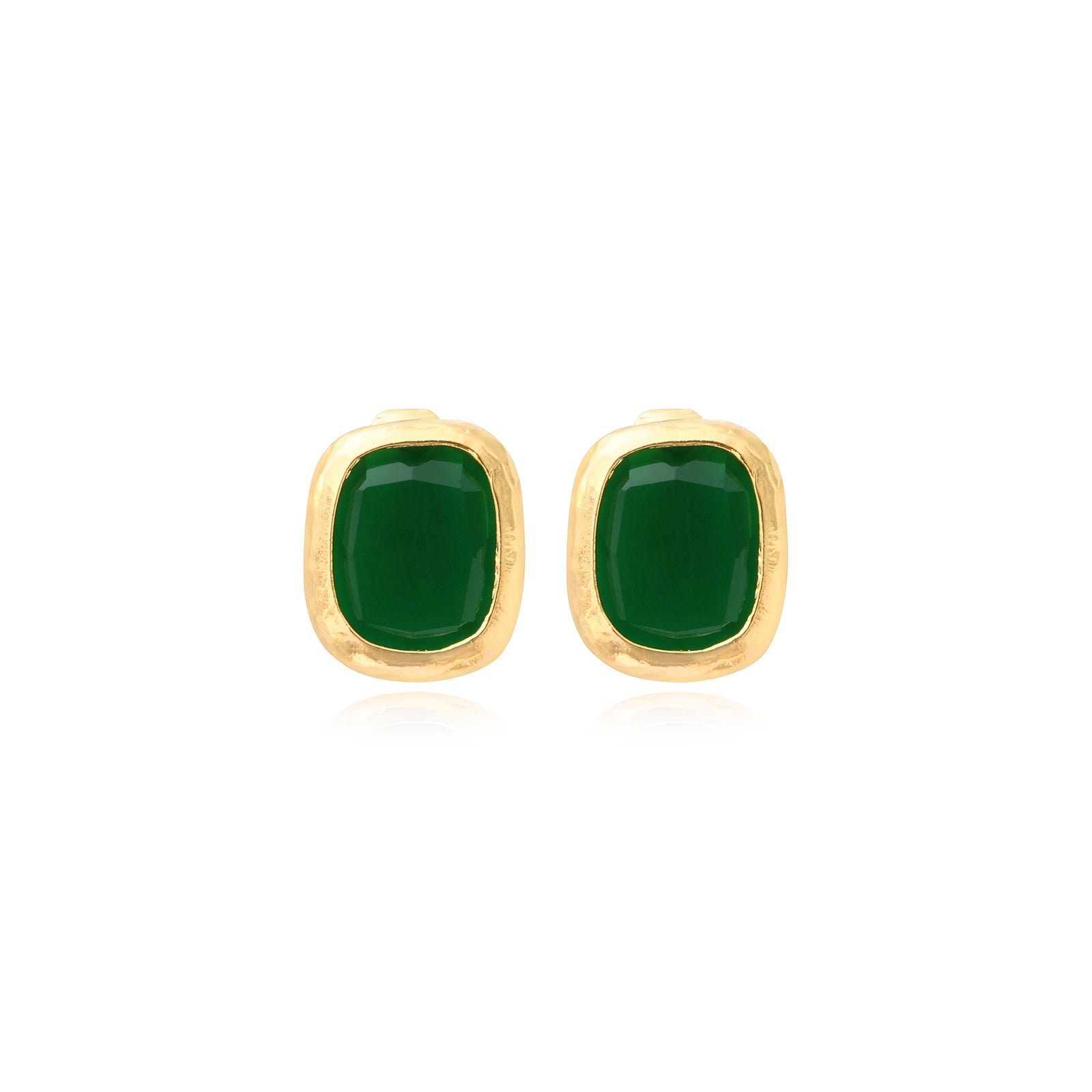 Clip-on earrings   gold-plated SATELLITE PARIS Green