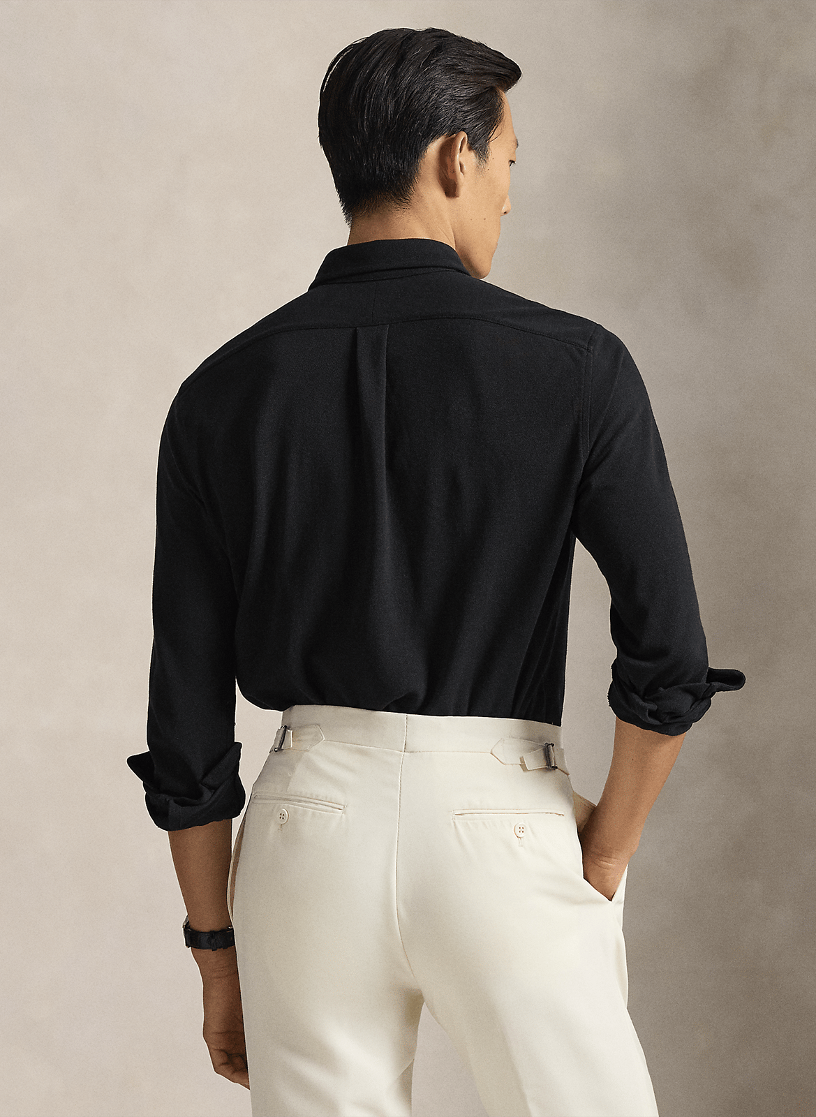 Fitted knit shirt | Black POLO RALPH LAUREN Men