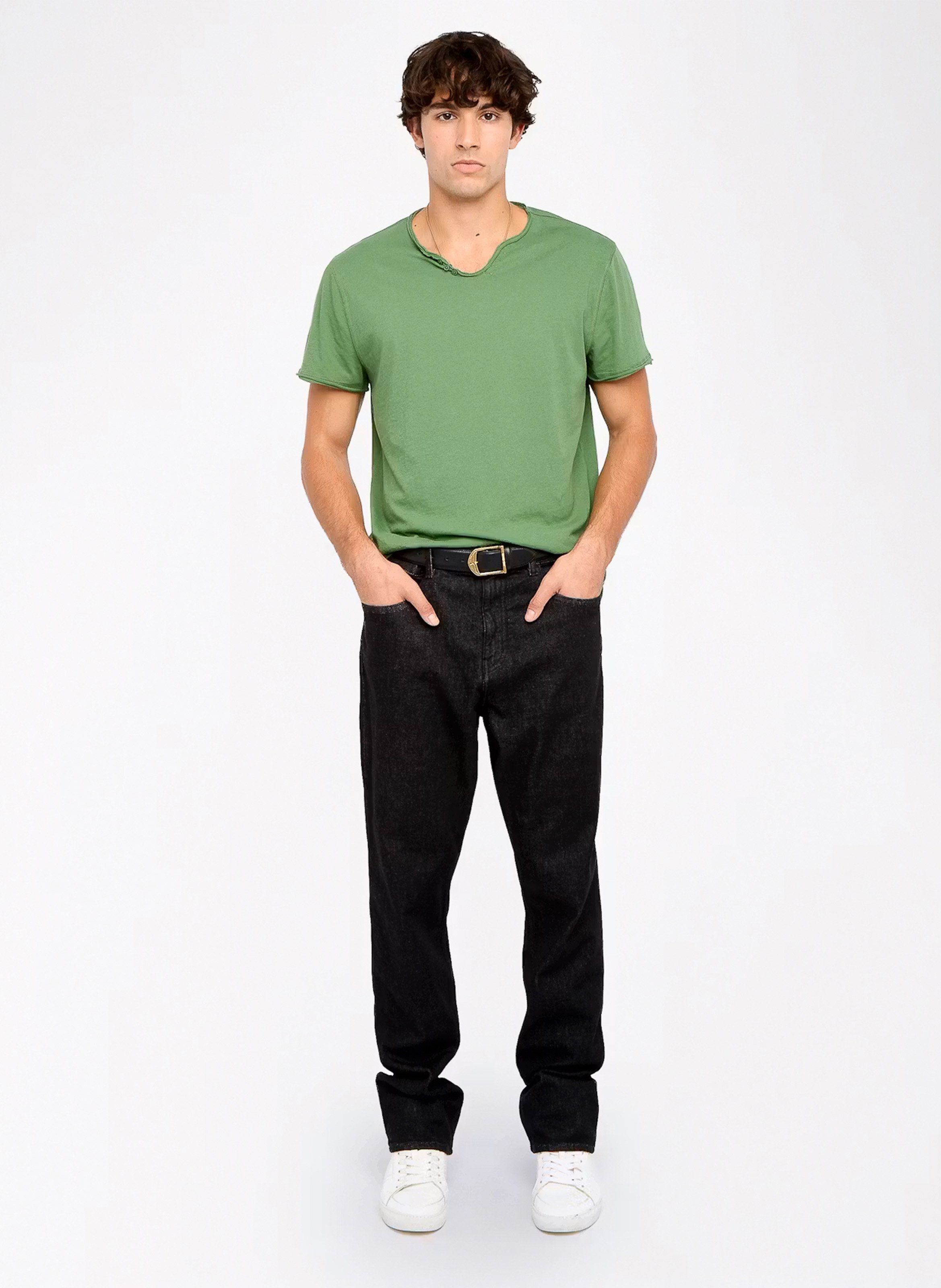 Camiseta de algodón con cuello tunecino ZADIG&VOLTAIRE Verde