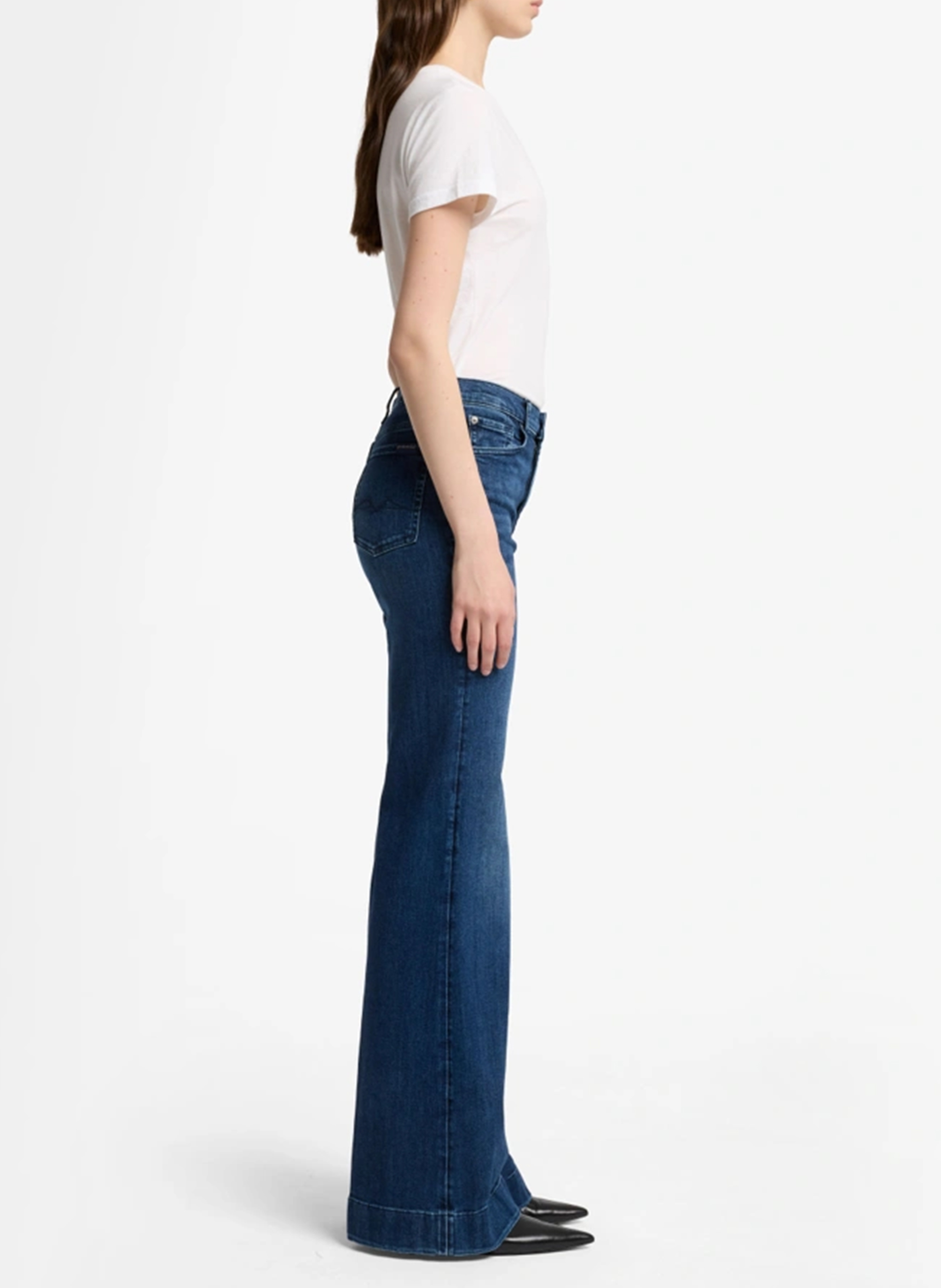 Faded flared jeans 7 FOR ALL MANKIND Blue