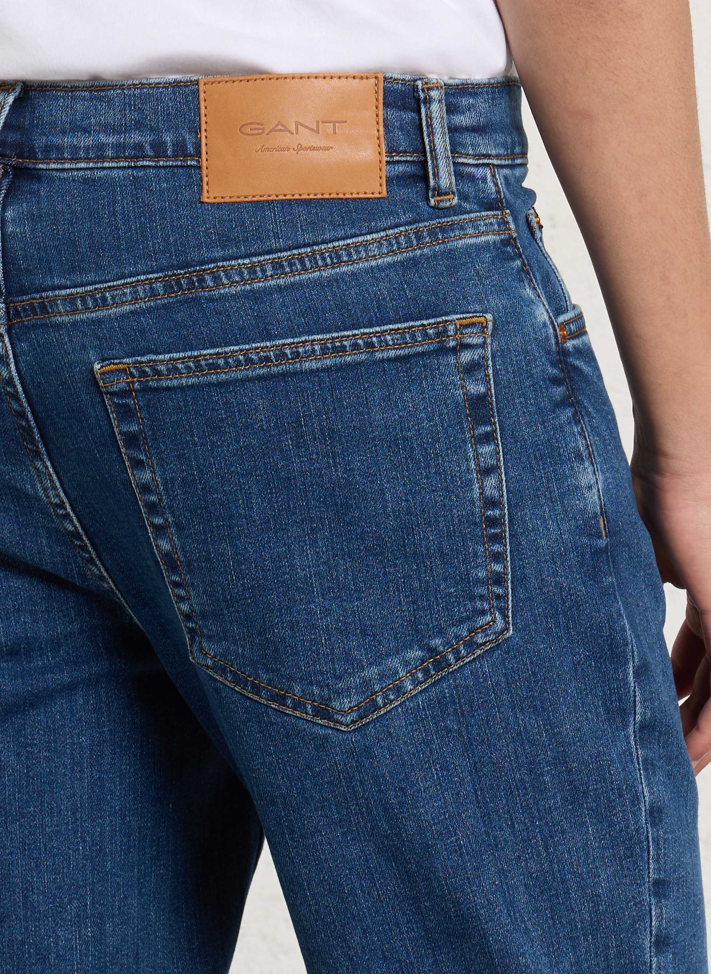 Plain straight jeans GANT Blue