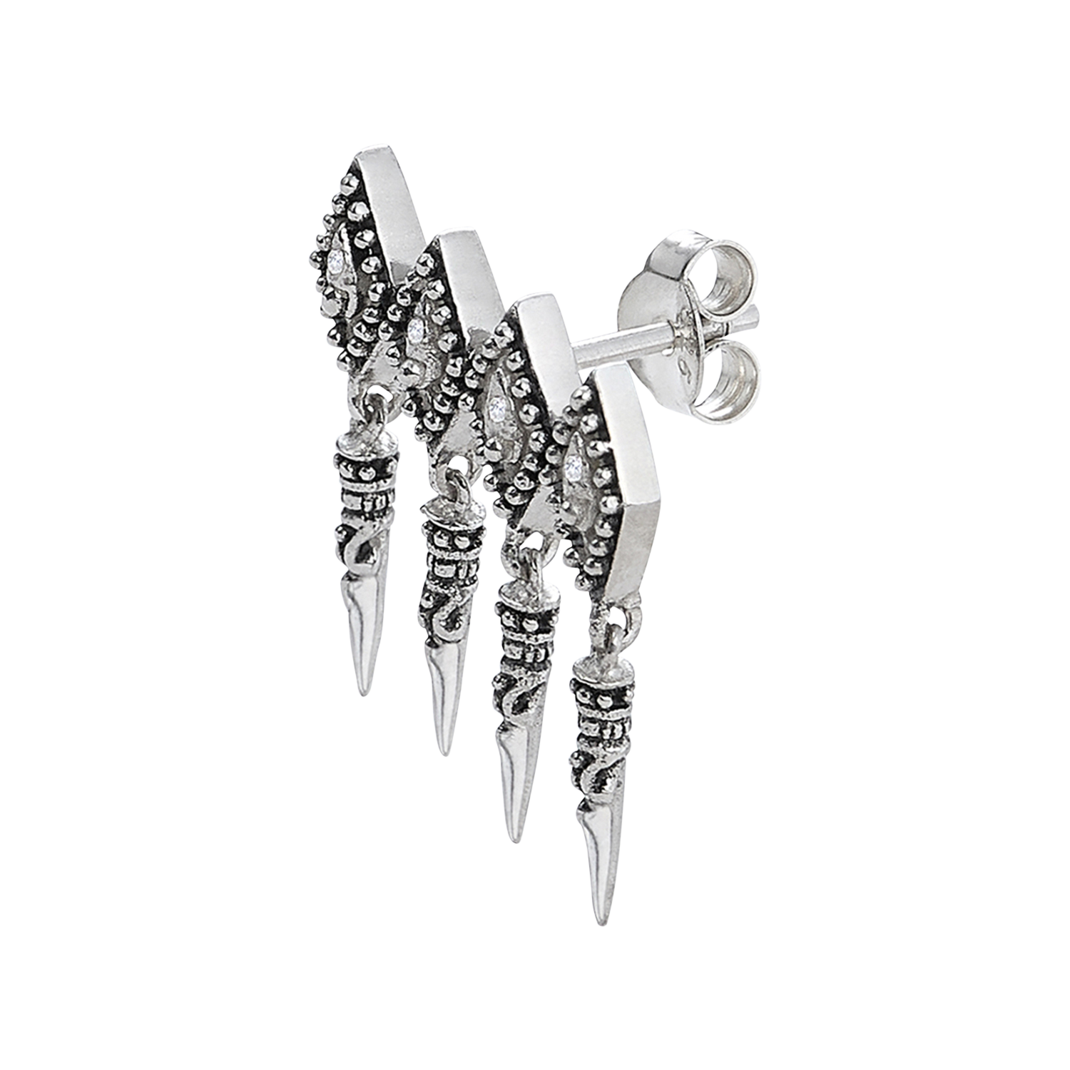 Mono boucle d'oreilles pendante BA&SH Argent