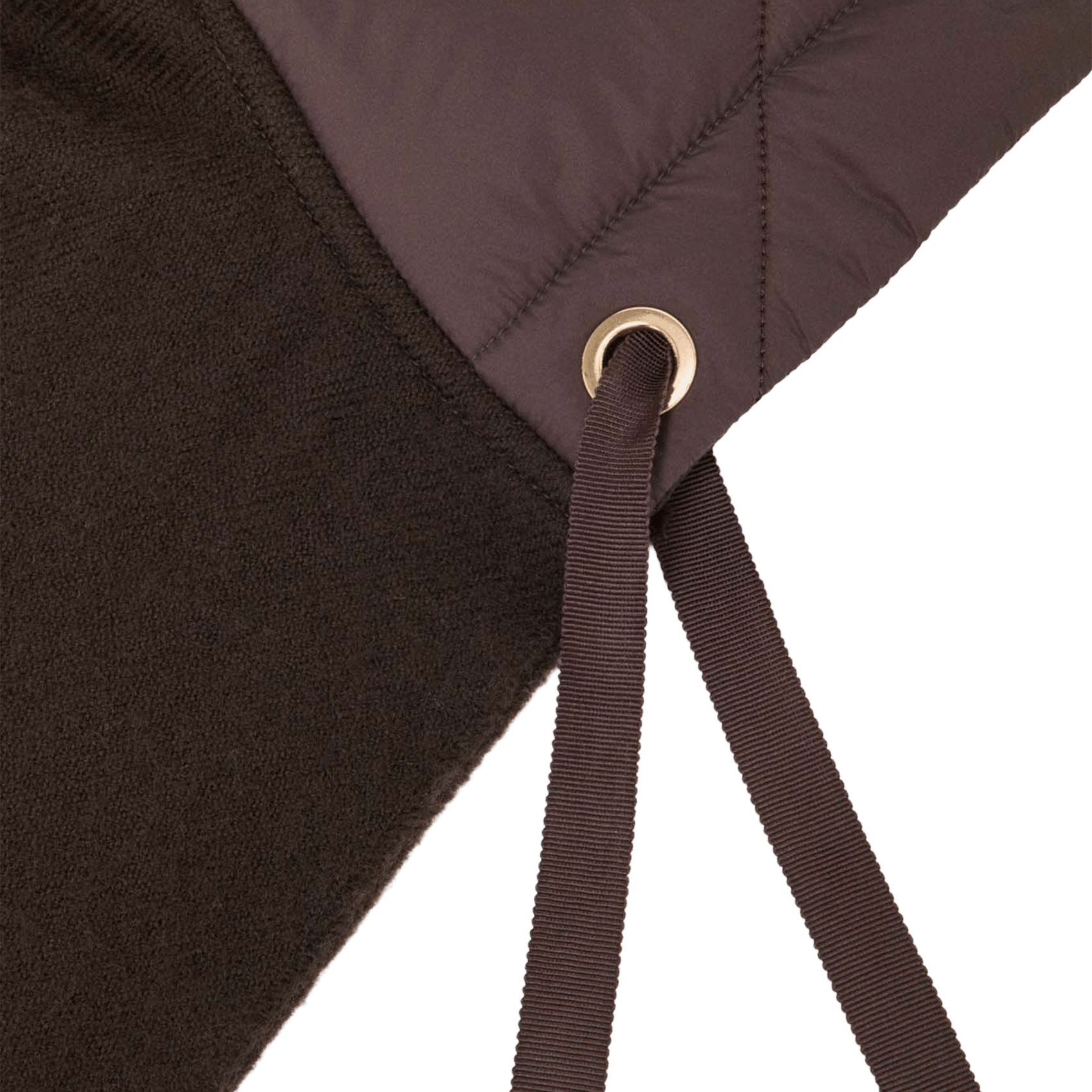 Wollen poncho met capuchon MAJE Bruin
