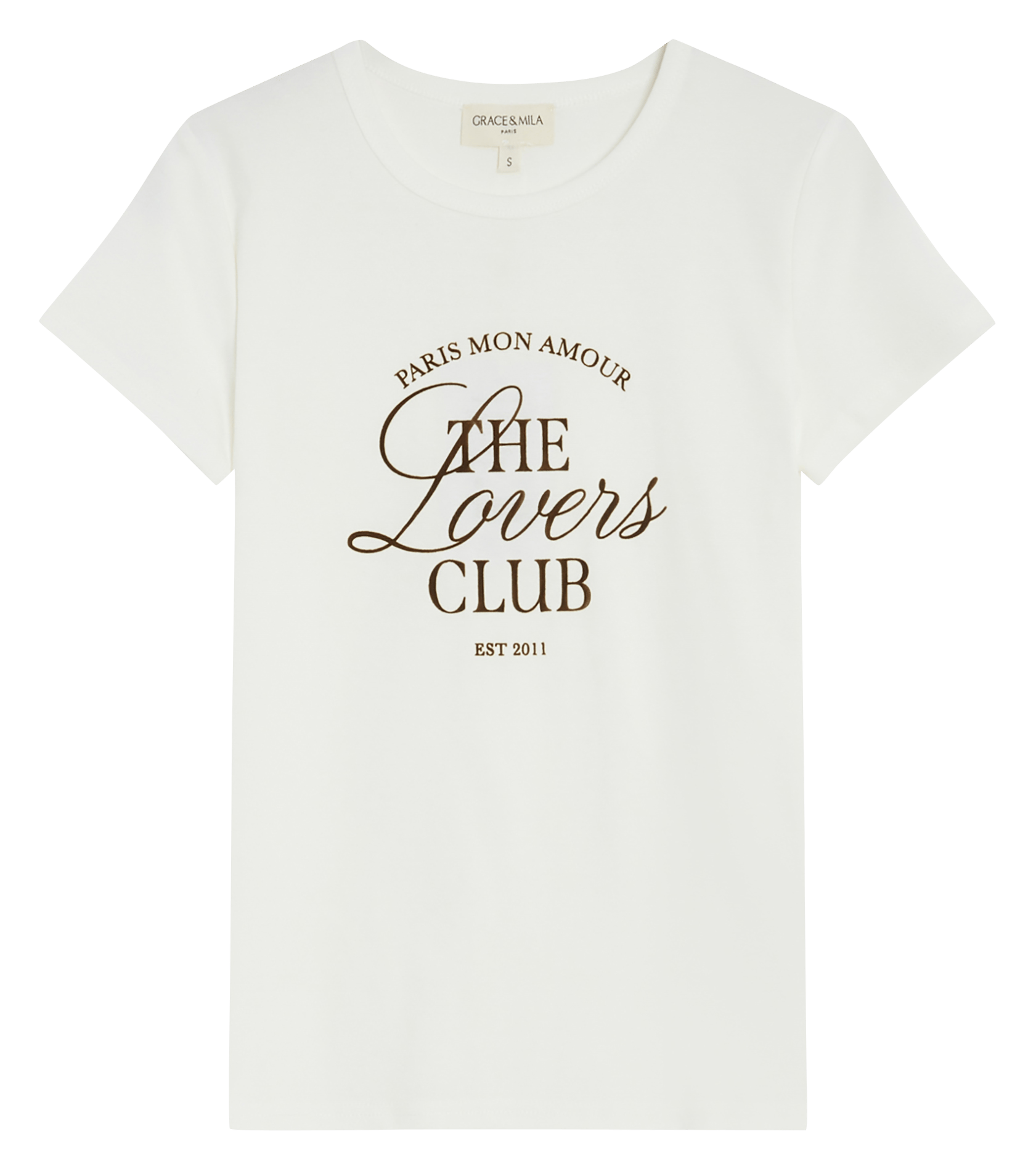 Tee-shirt col rond GRACE ET MILA Blanc