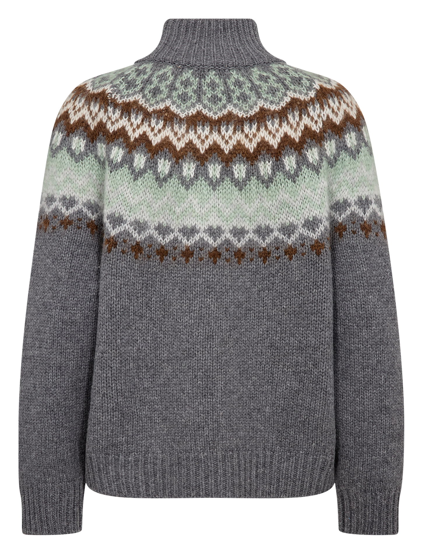 Pull ample imprimé en laine mélangée MOS MOSH Gris