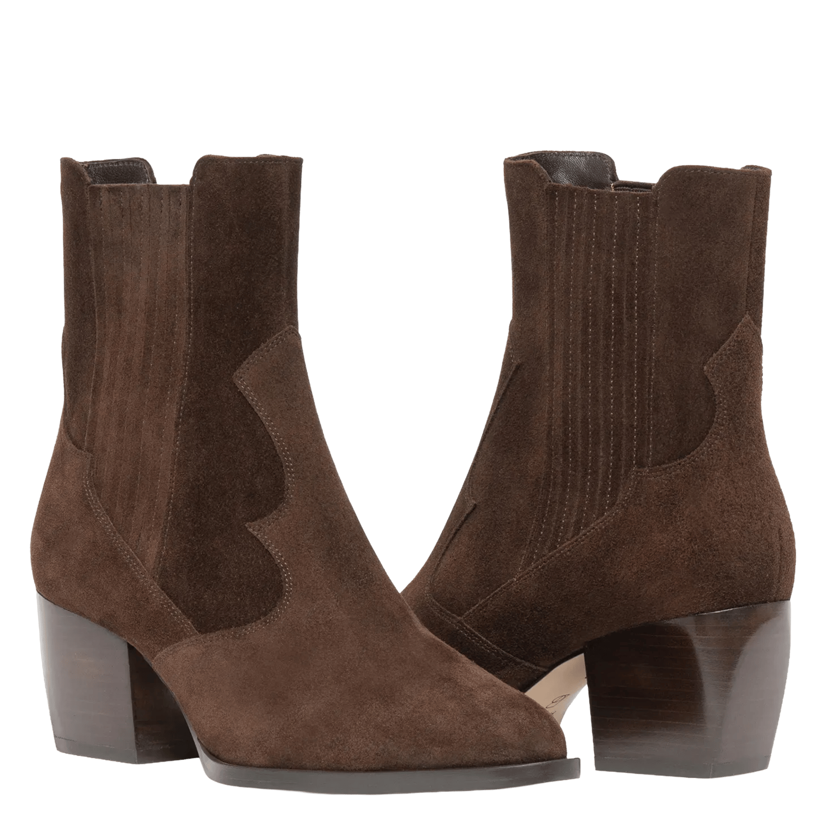 Leather mid-calf boots BOCAGE Brown