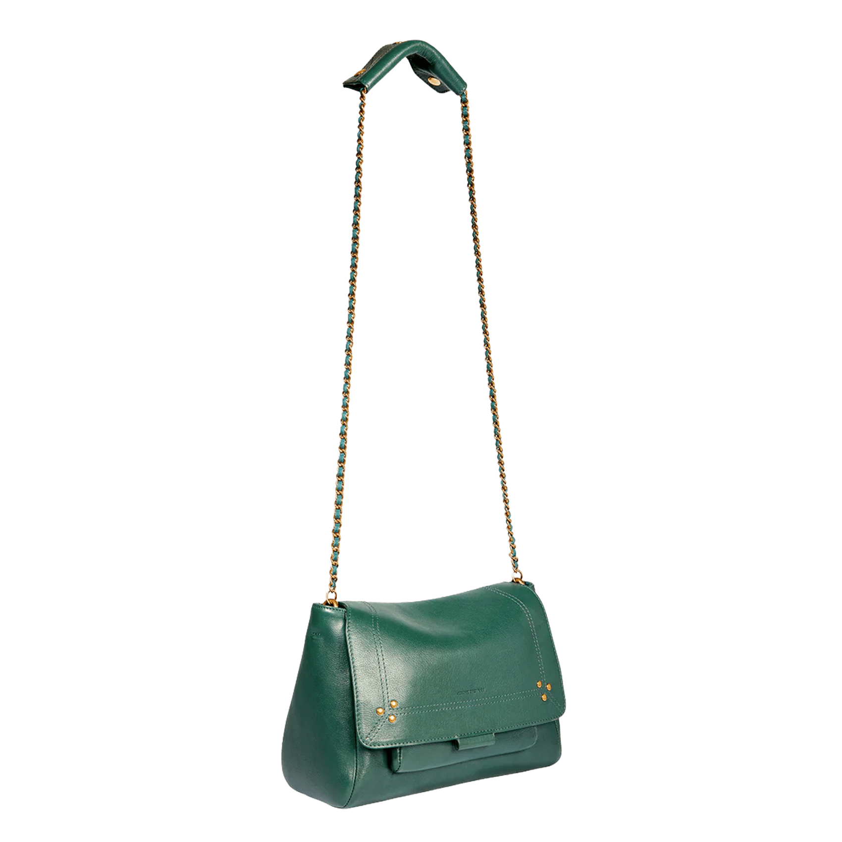 Dori leather shoulder bag JEROME DREYFUSS Khaki
