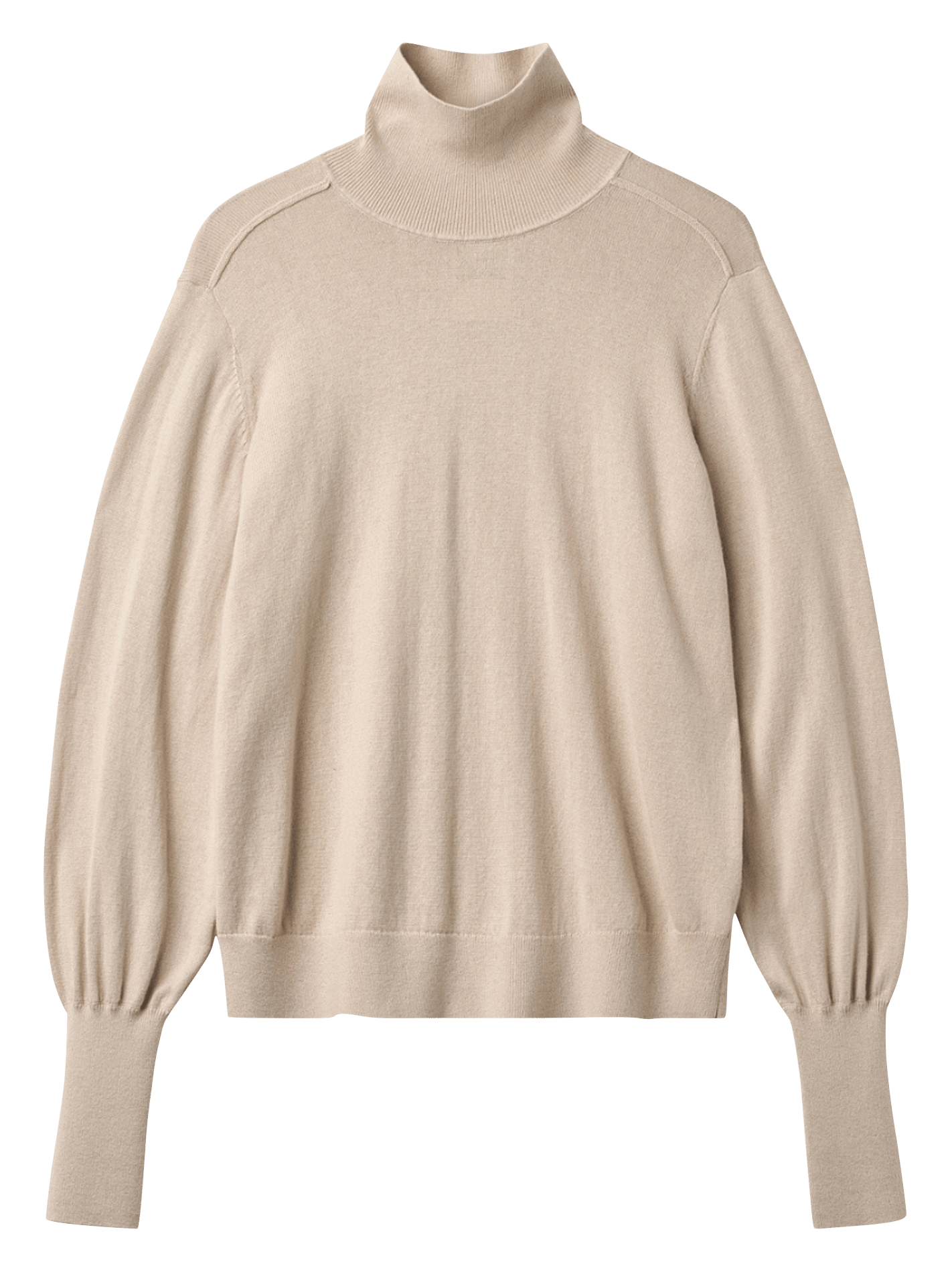 Fine knit roll-neck sweater in blended cotton PROJECT-AJ117 White