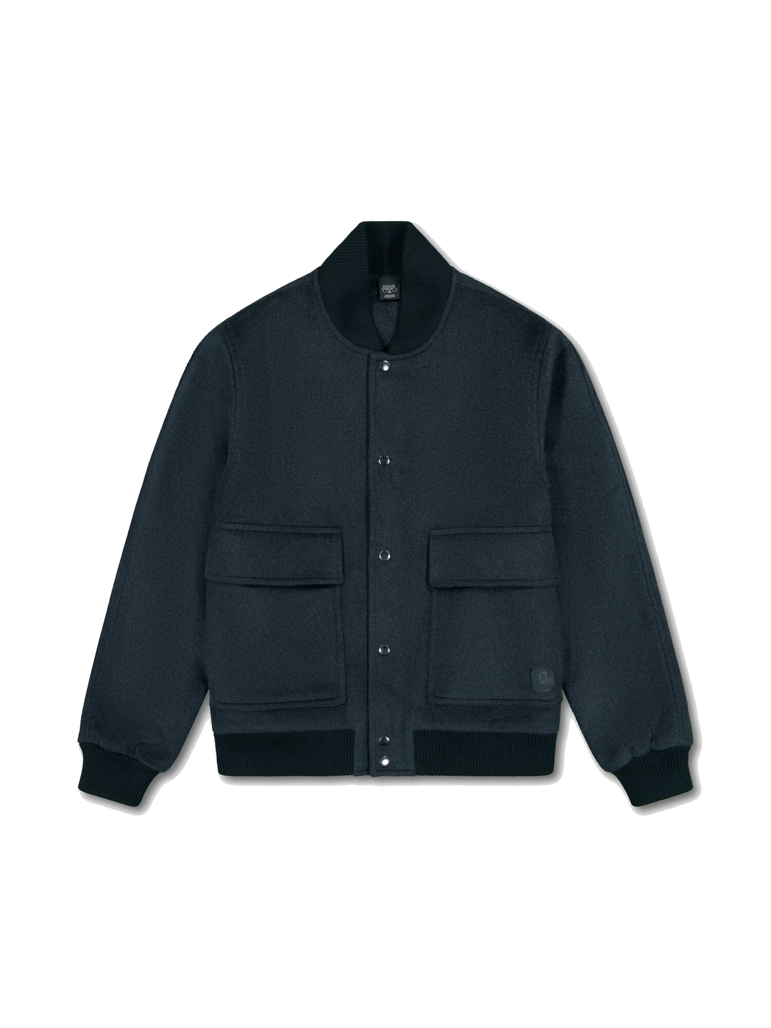 High-Neck Snap-Button Jacket LE TEMPS DES CERISES Grey
