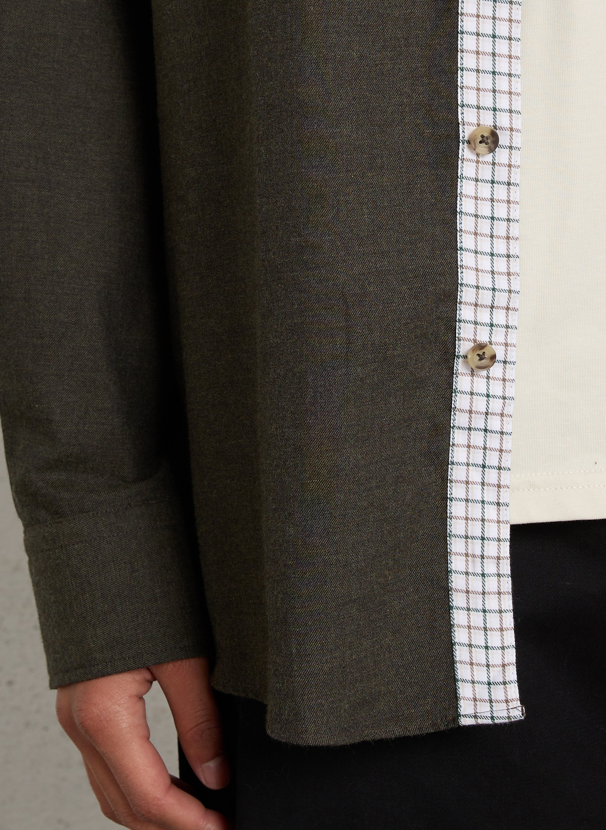Chemise col classique en coton HACKETT Vert