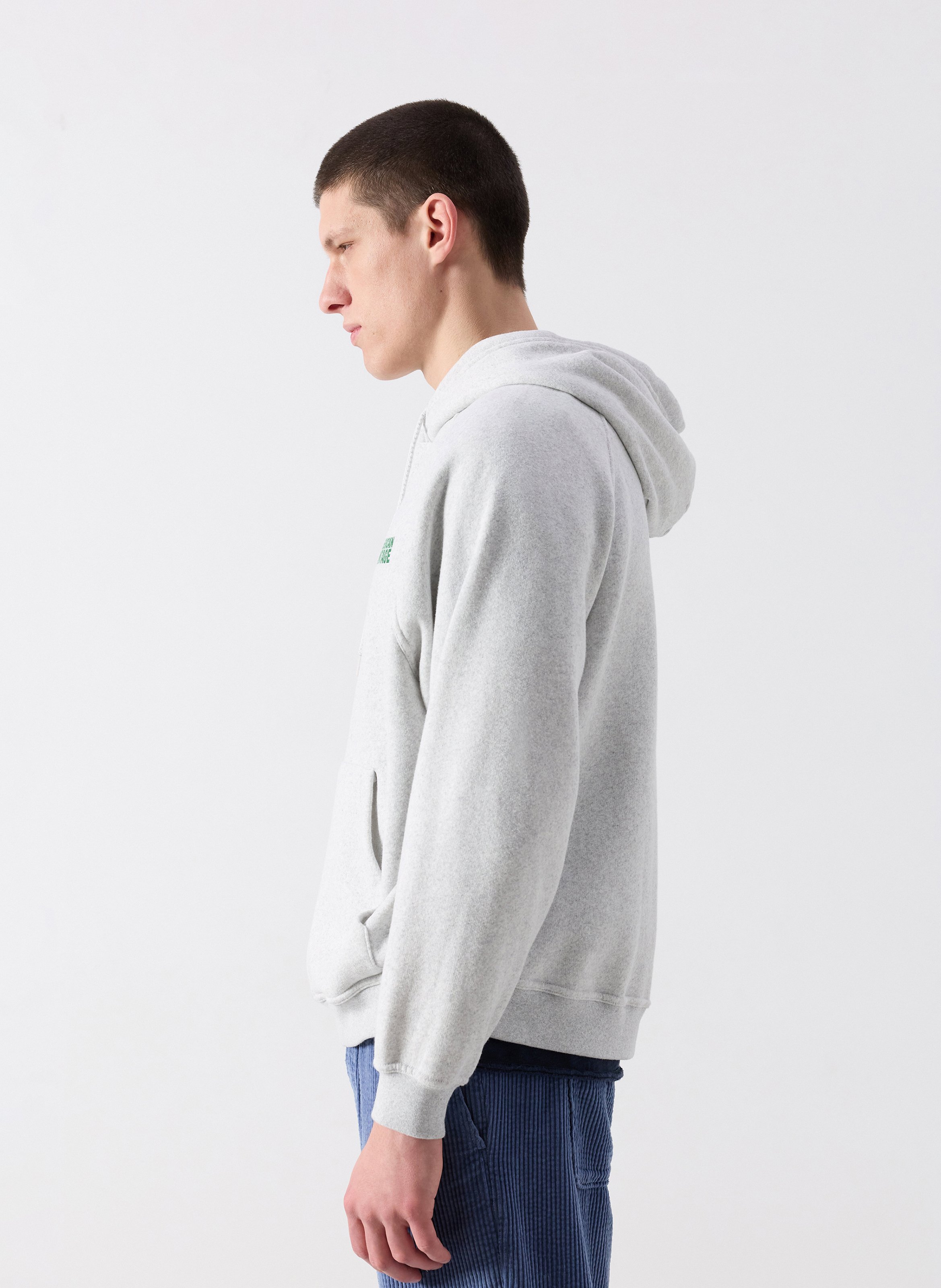 Sweat à capuche oversize AMERICAN VINTAGE Gris