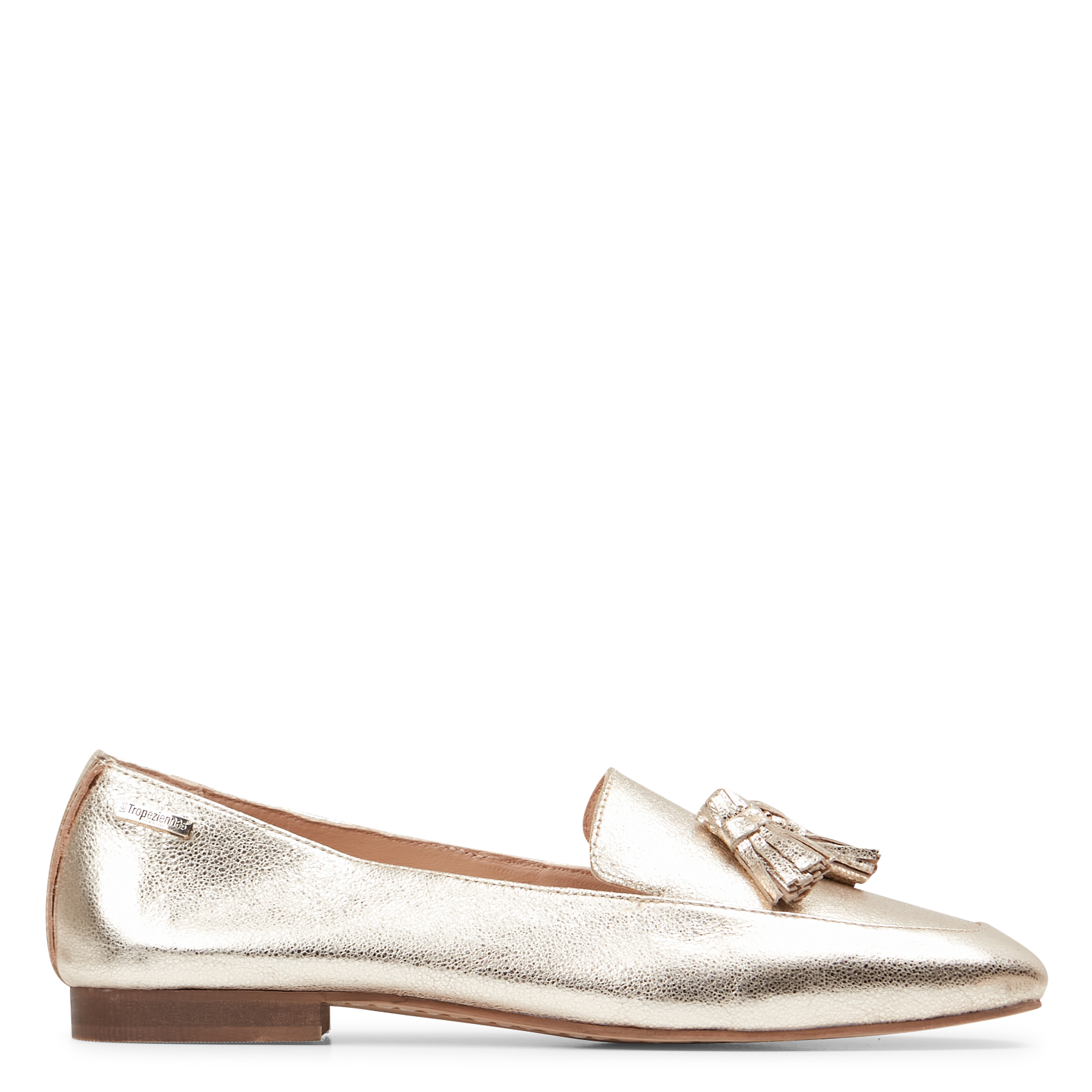 Leather moccasins LES TROPEZIENNES PAR M.BELARBI Golden