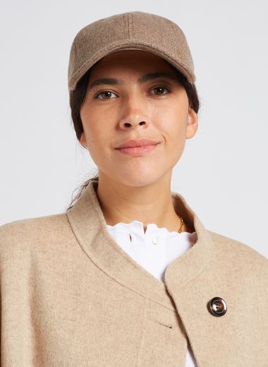 Casquette femme laine mélangée beige Complit Italy - Ressourcerie Histoires  Sans Fin