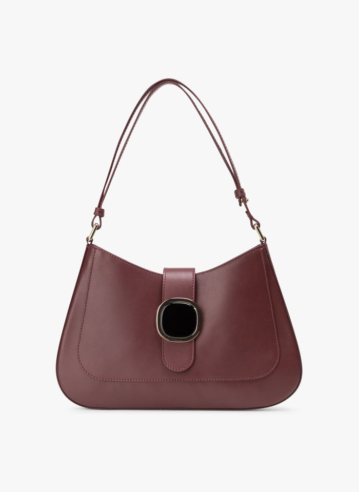 Sac à top main bordeaux femme