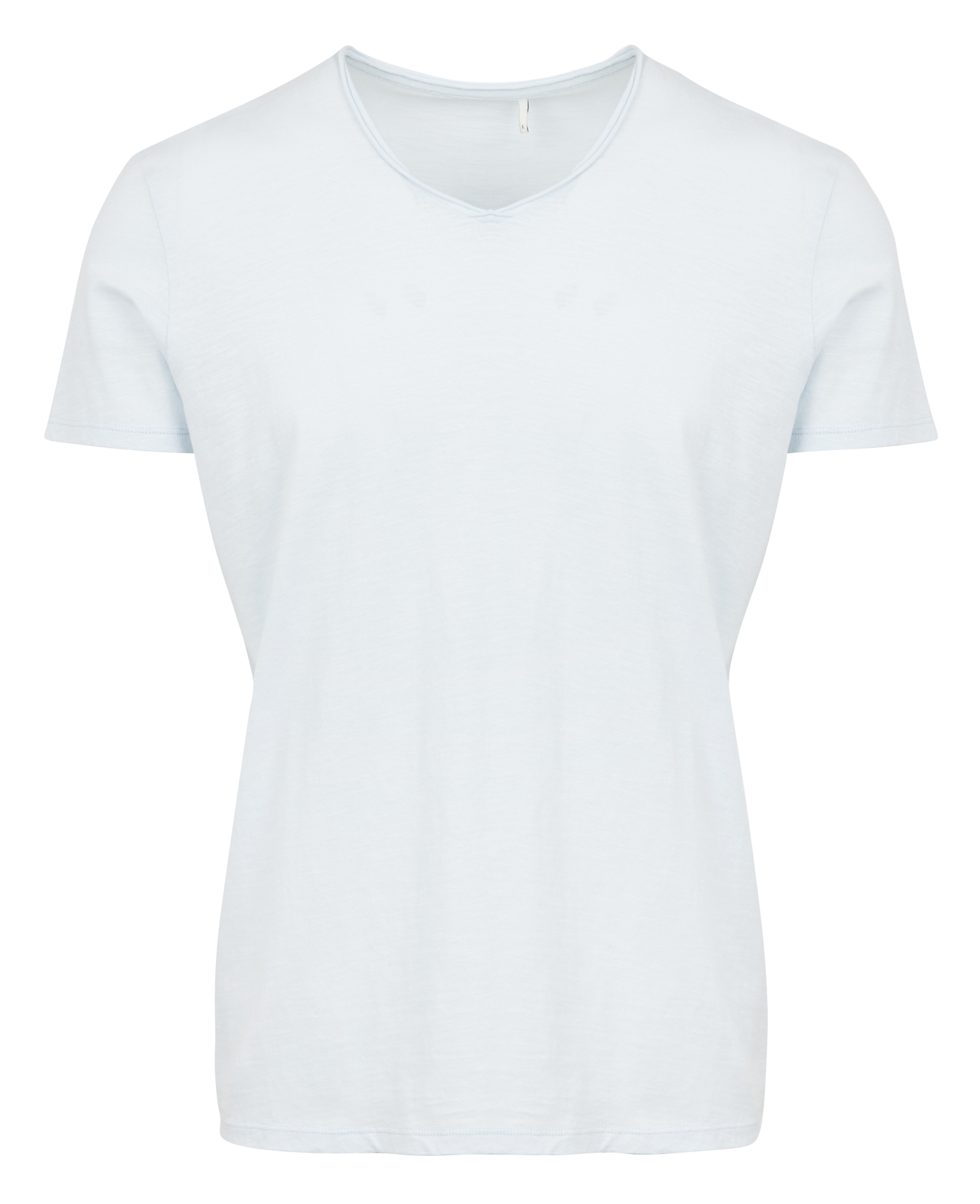 V-neck slub organic cotton T-shirt IKKS Blue