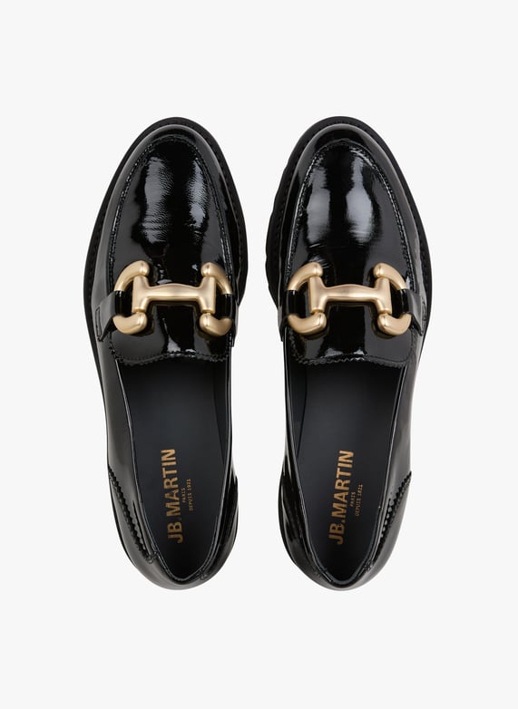 Mocassins en cuir Noir