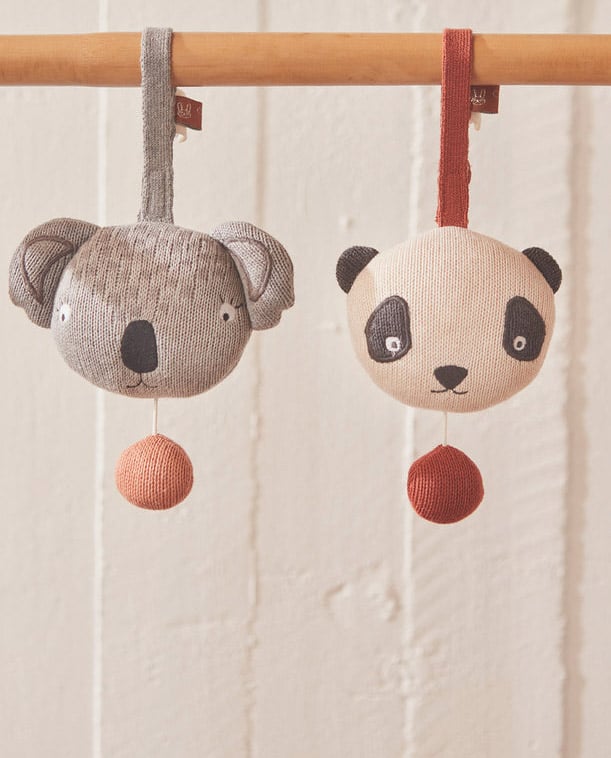 Cotton and polyester music mobile OYOY LIVING DESIGN Grey