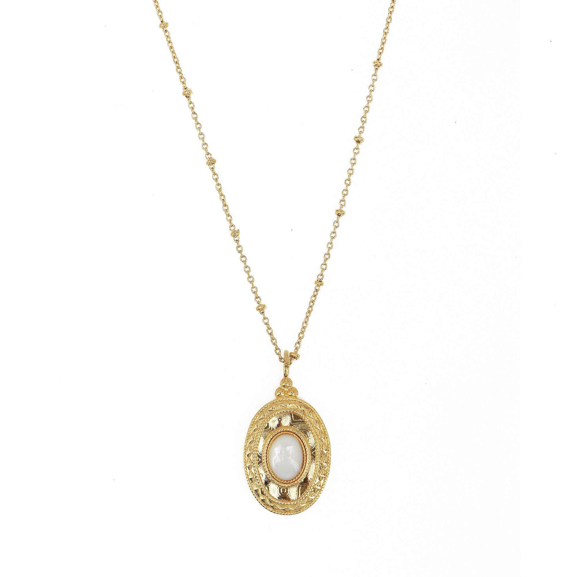 Collier plaqué or kate NILAI White