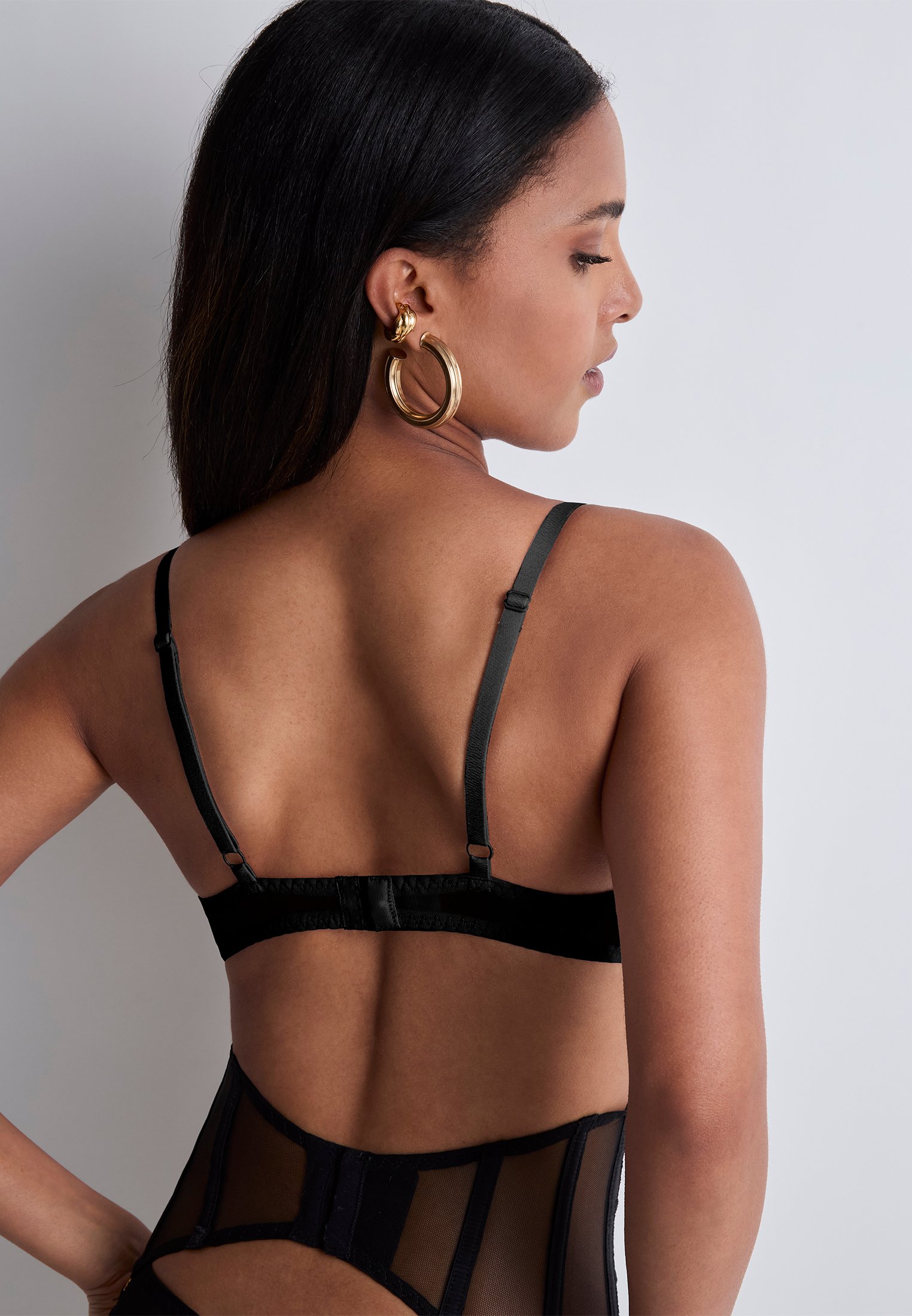 A la Folie kohl black underwired triangle bra AUBADE Black