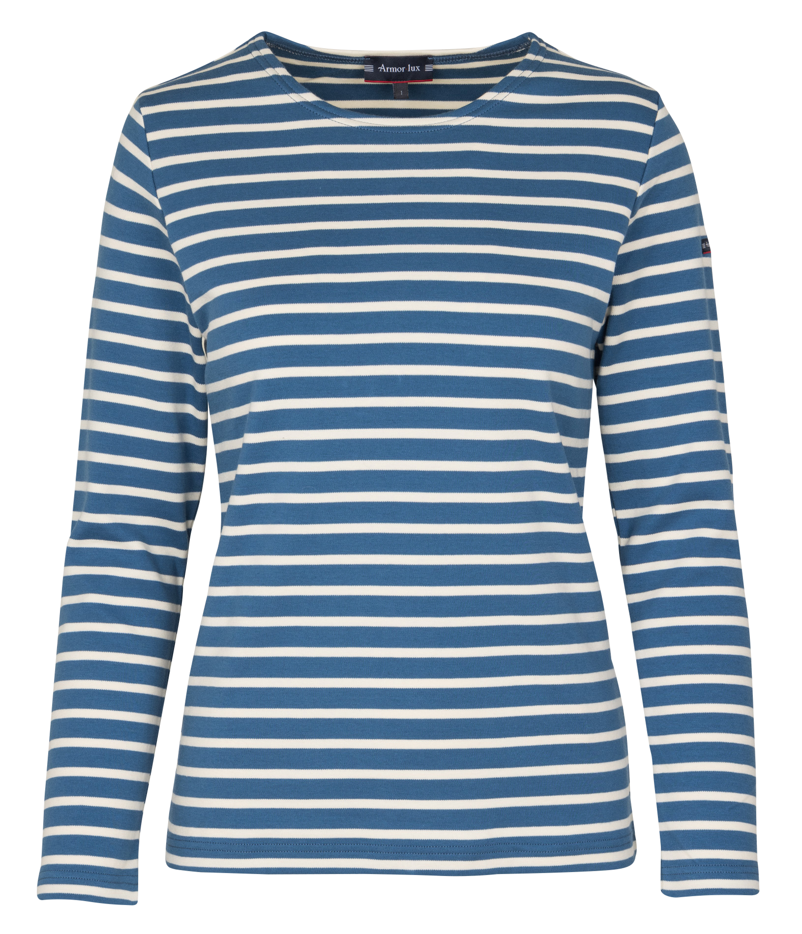 Marinière col rond en coton  ARMOR LUX Bleu