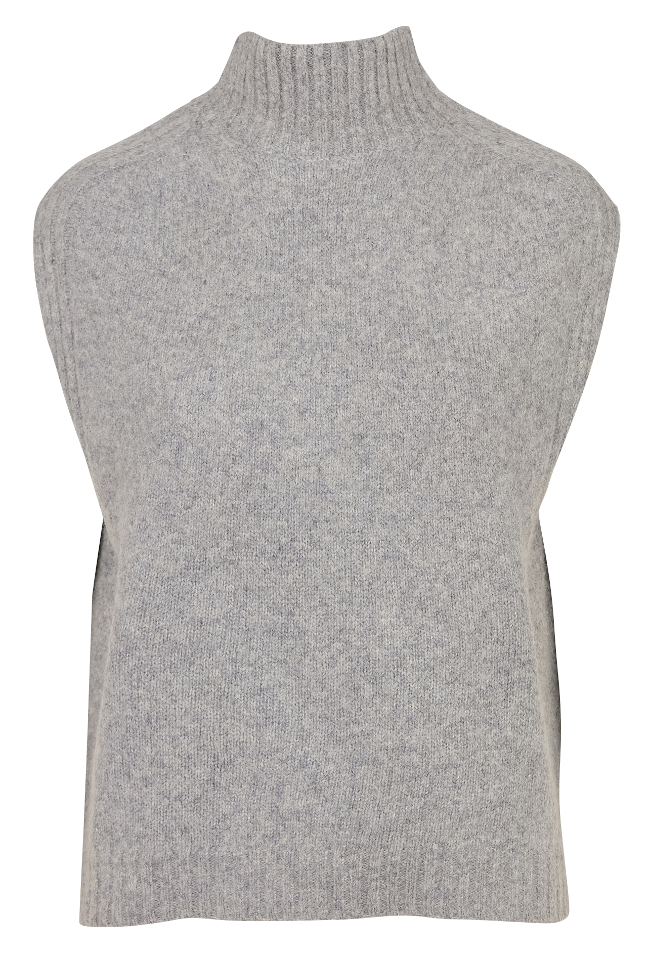 Pull oversize sans manches en maille HARTFORD Gris