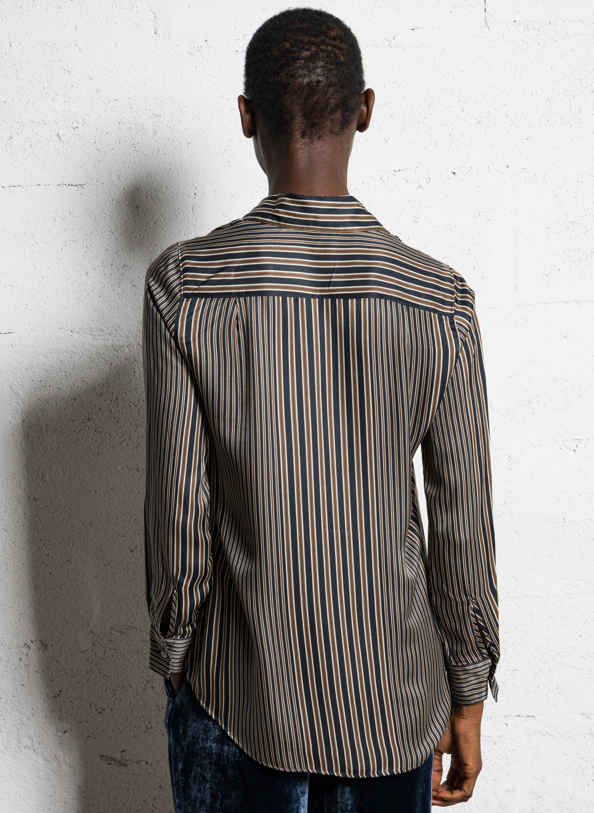 Chemise fluide à rayures  DIEGA Marron