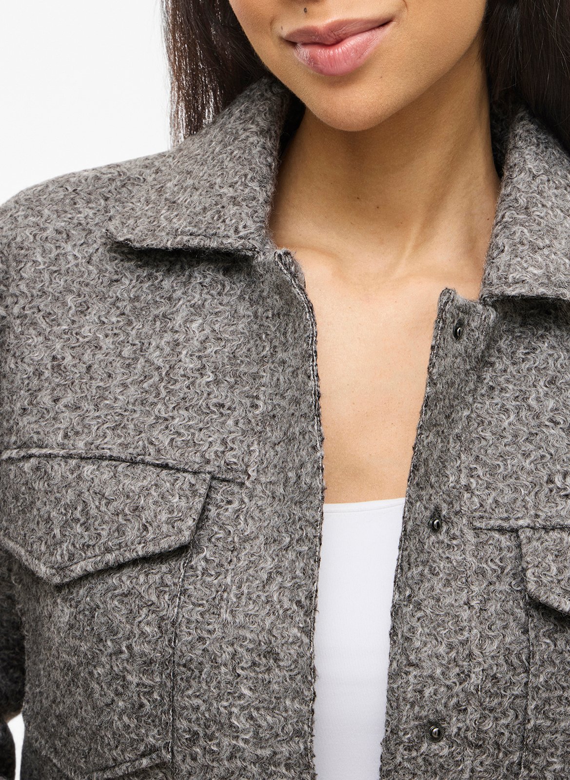 Blouson col classique  VILA Gris