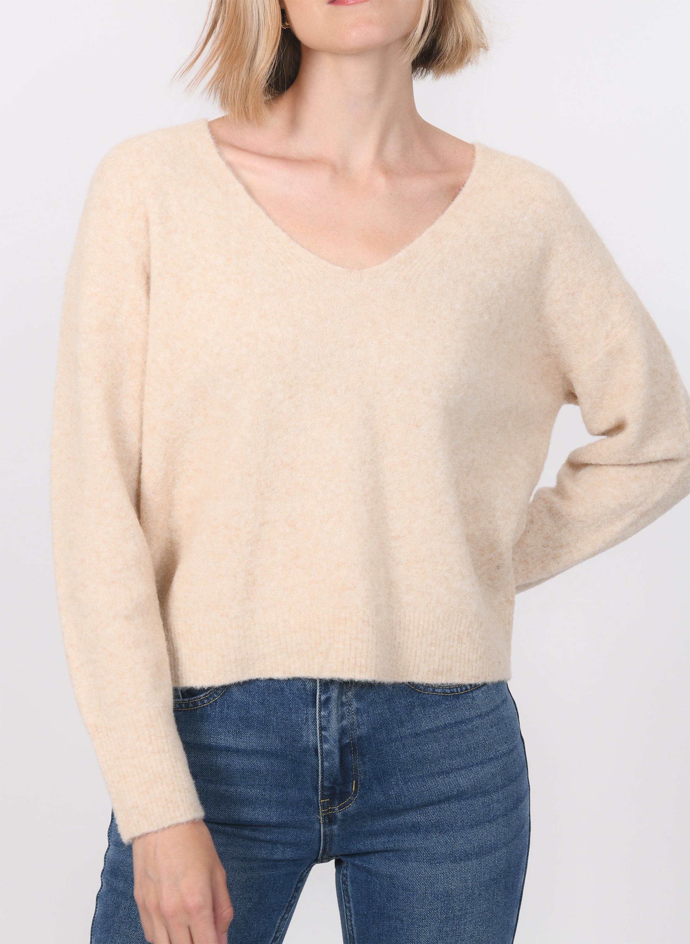 Blossom - Pullover aus Wollmix mit V-Ausschnitt KOOKAI