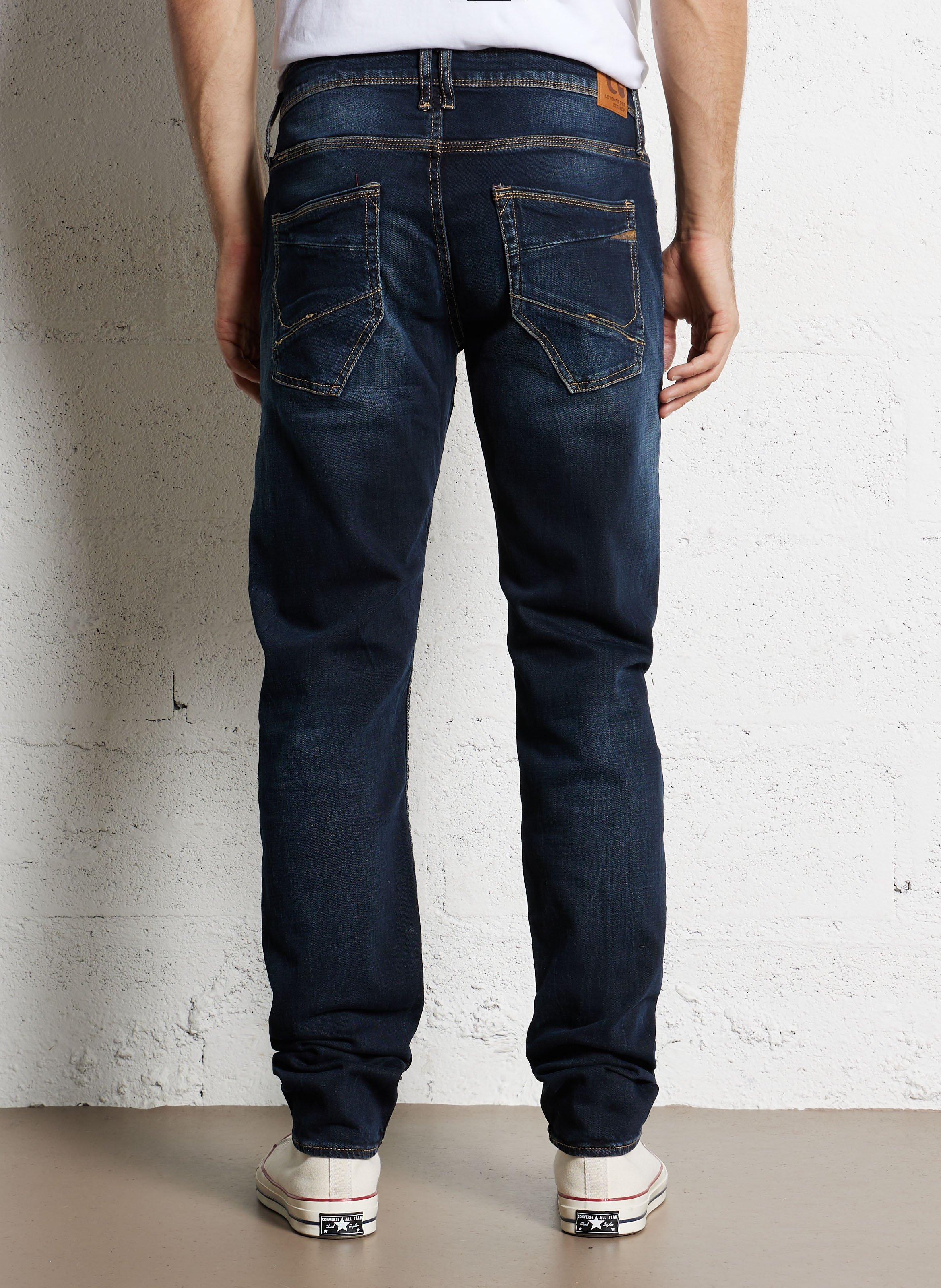 Faded straight jeans LE TEMPS DES CERISES Blue