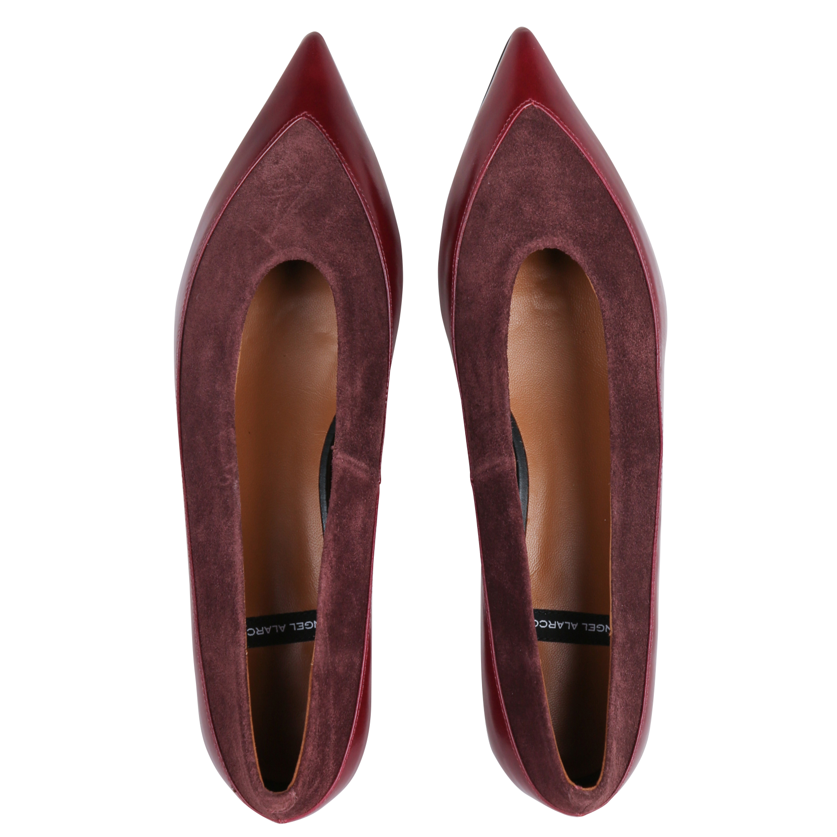 Ballerines à bout pointu en cuir ANGEL ALARCON Rouge