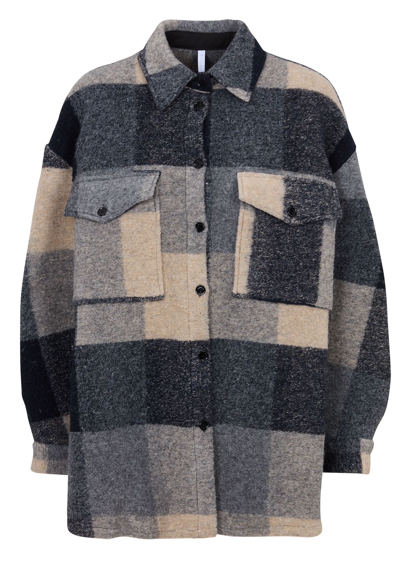 Surchemise ample col classique carreaux à franges IMPERIAL Multicolore