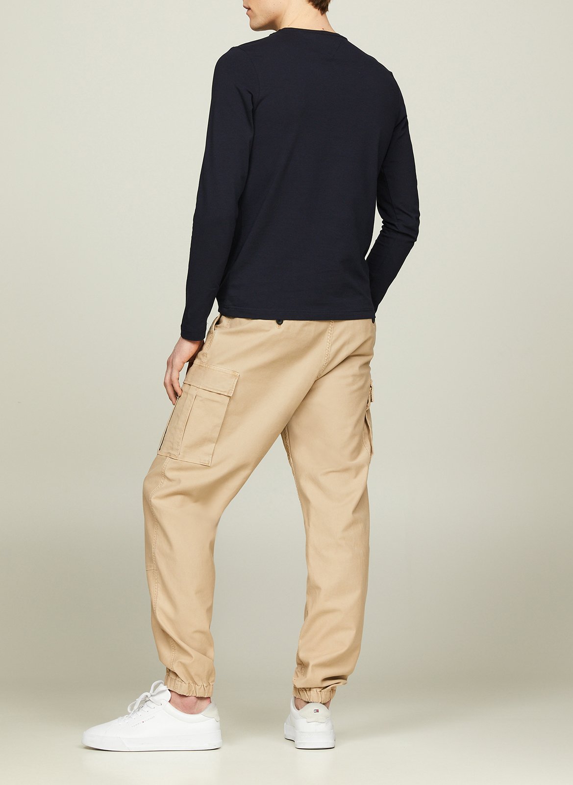 Regular-fit embroidered organic cotton T-shirt with round neck TOMMY HILFIGER Blue