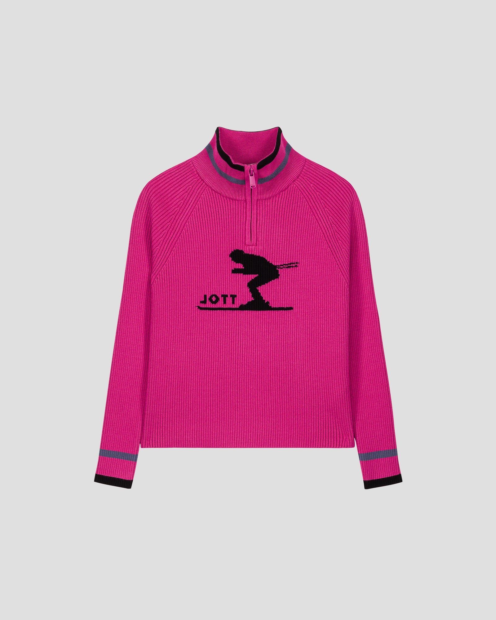 Ribbed high neck sweater JOTT Pink