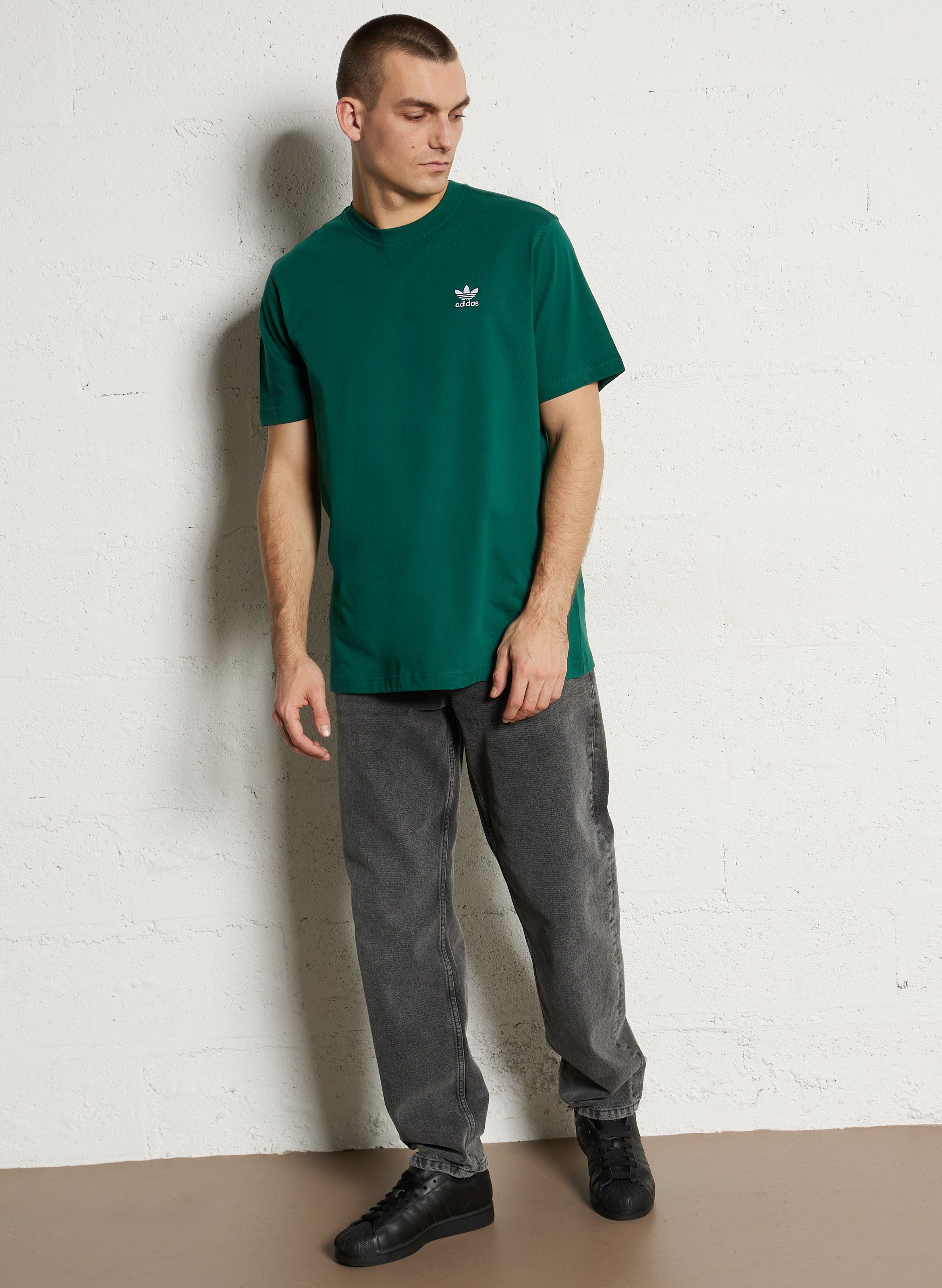 Effen T-shirt ADIDAS Groen