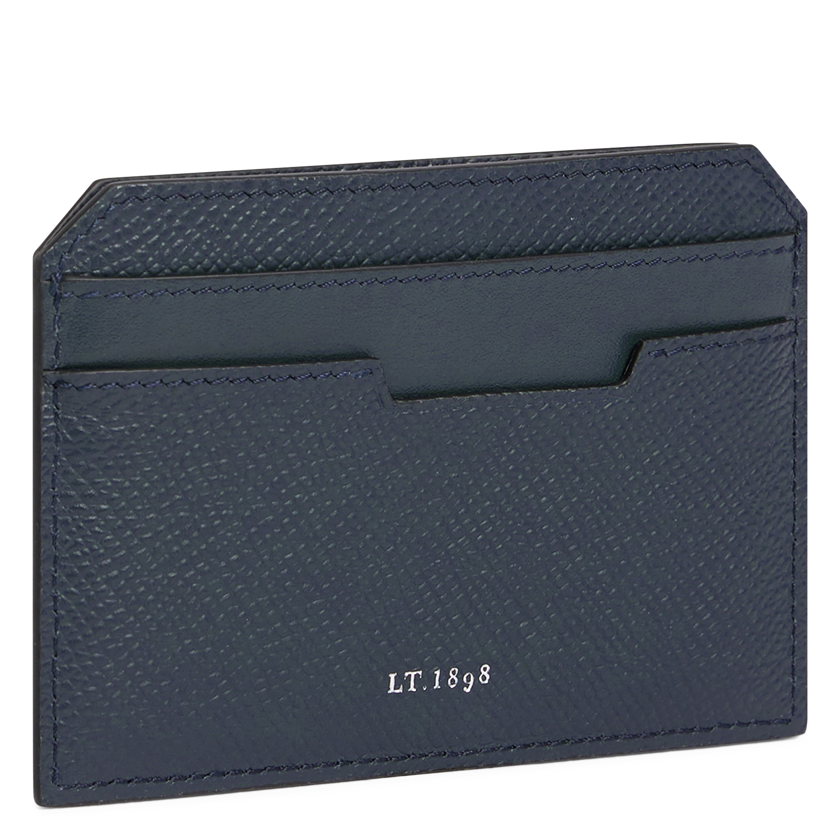 Leren pasjeshouder Blauw