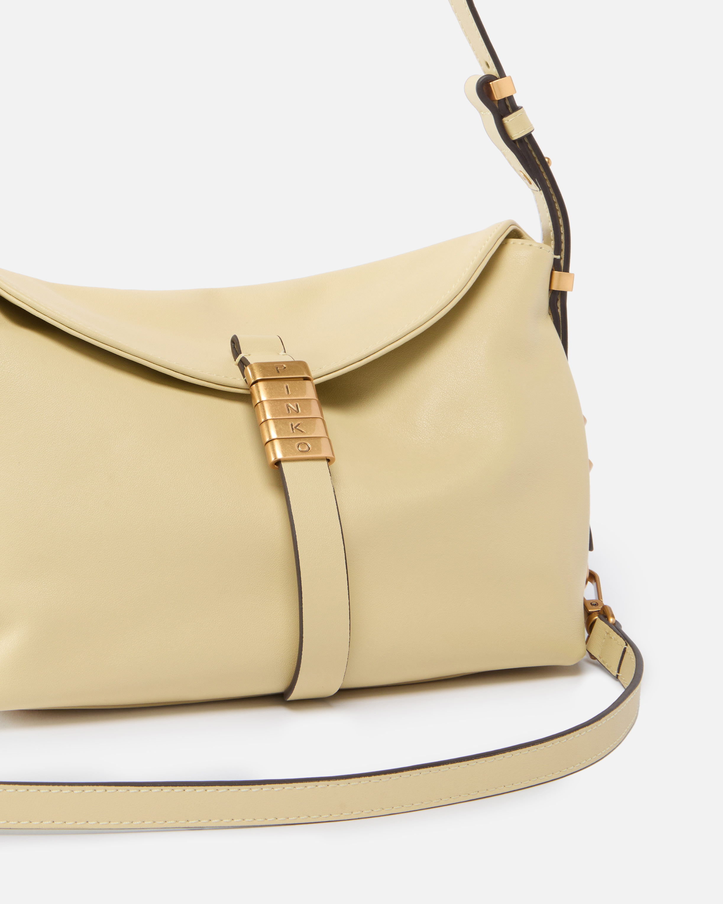 Petit sac porté épaule saddle bag en cuir PINKO Multicolore