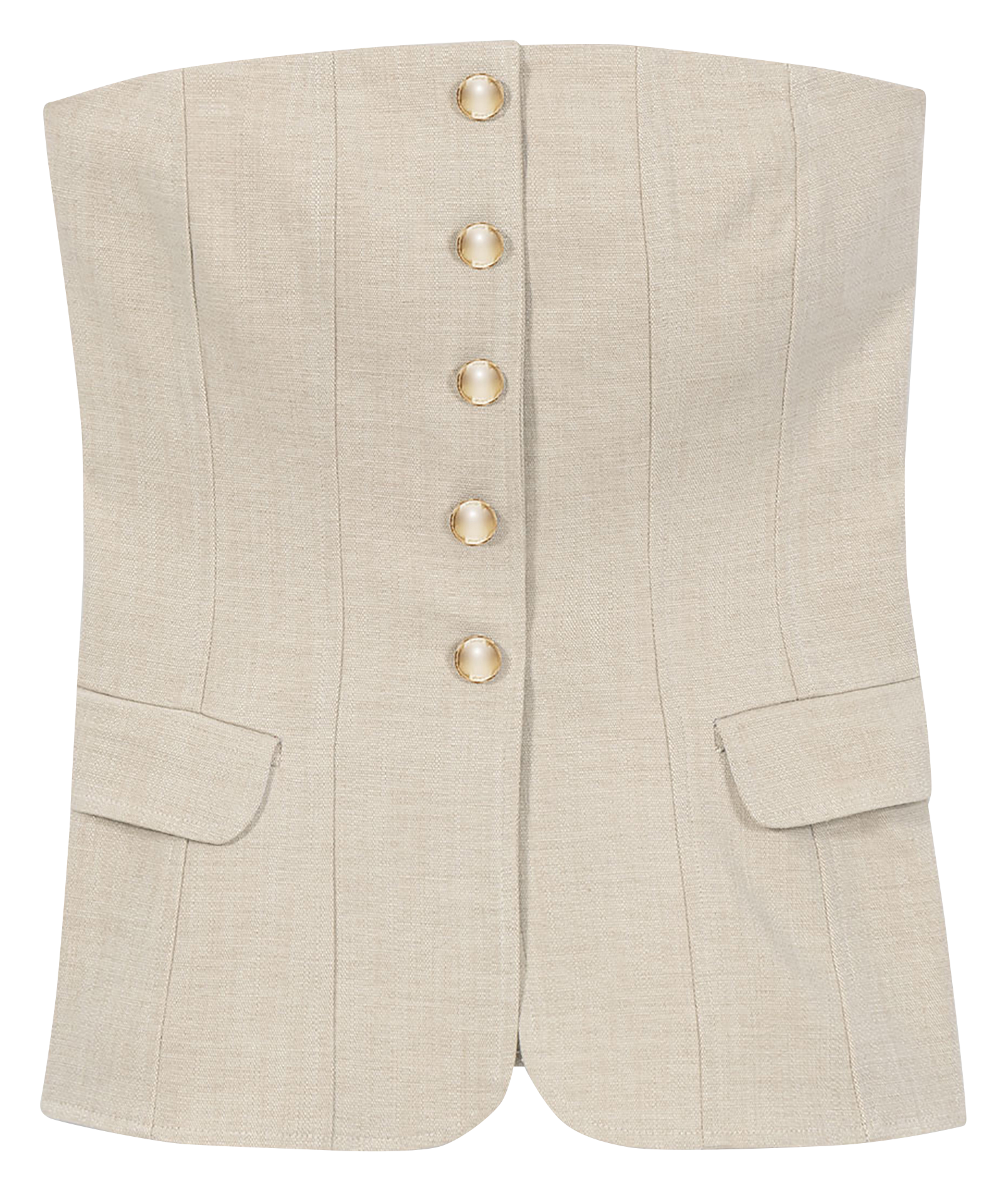 Strakke bustiertop MAJE Beige